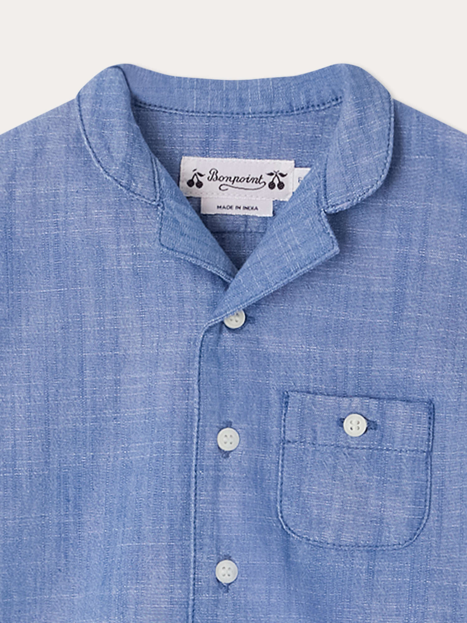 Baby Boys Blue Cotton Shirt