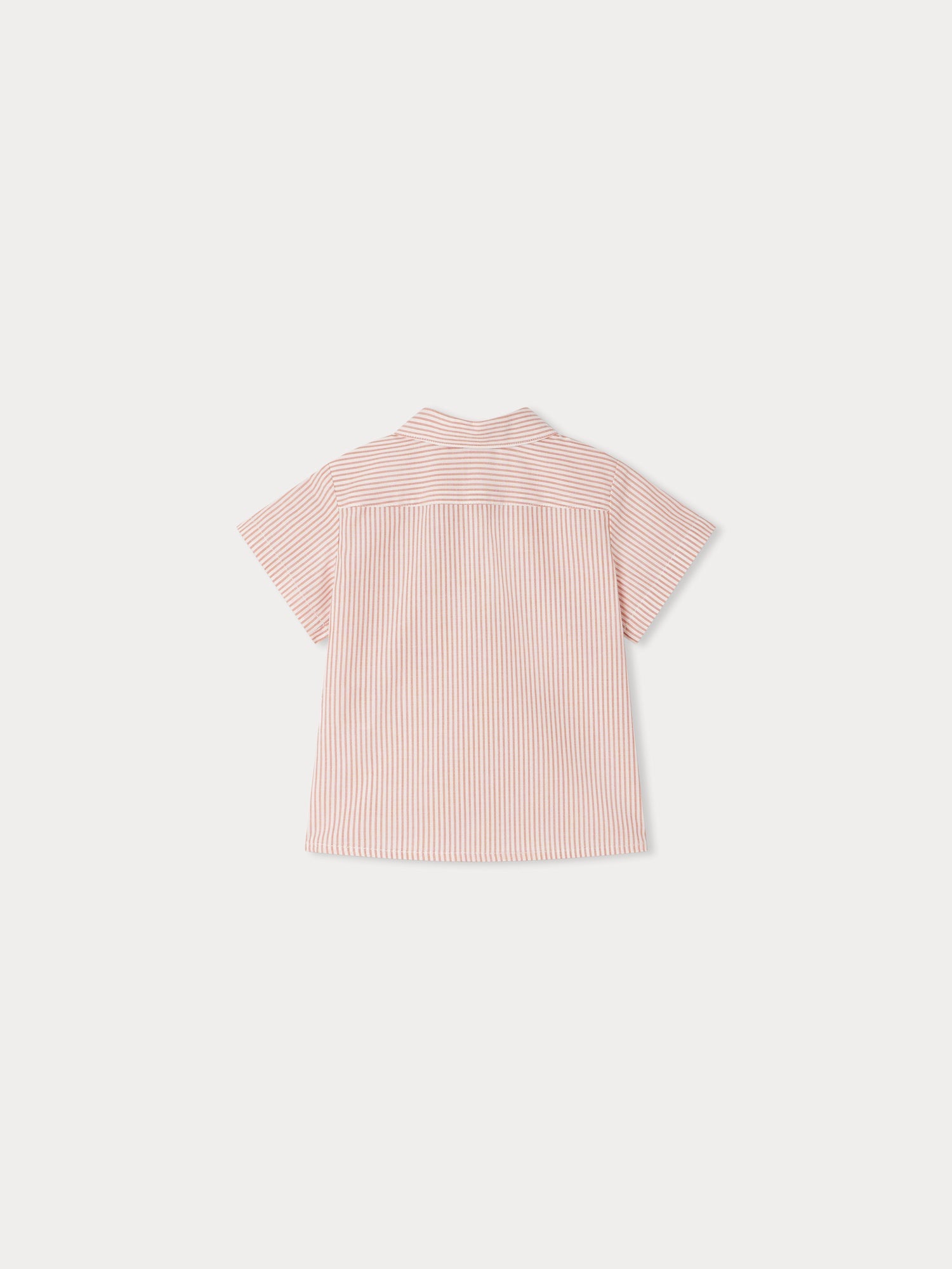Baby Boys Pink Stripes Cotton Shirt
