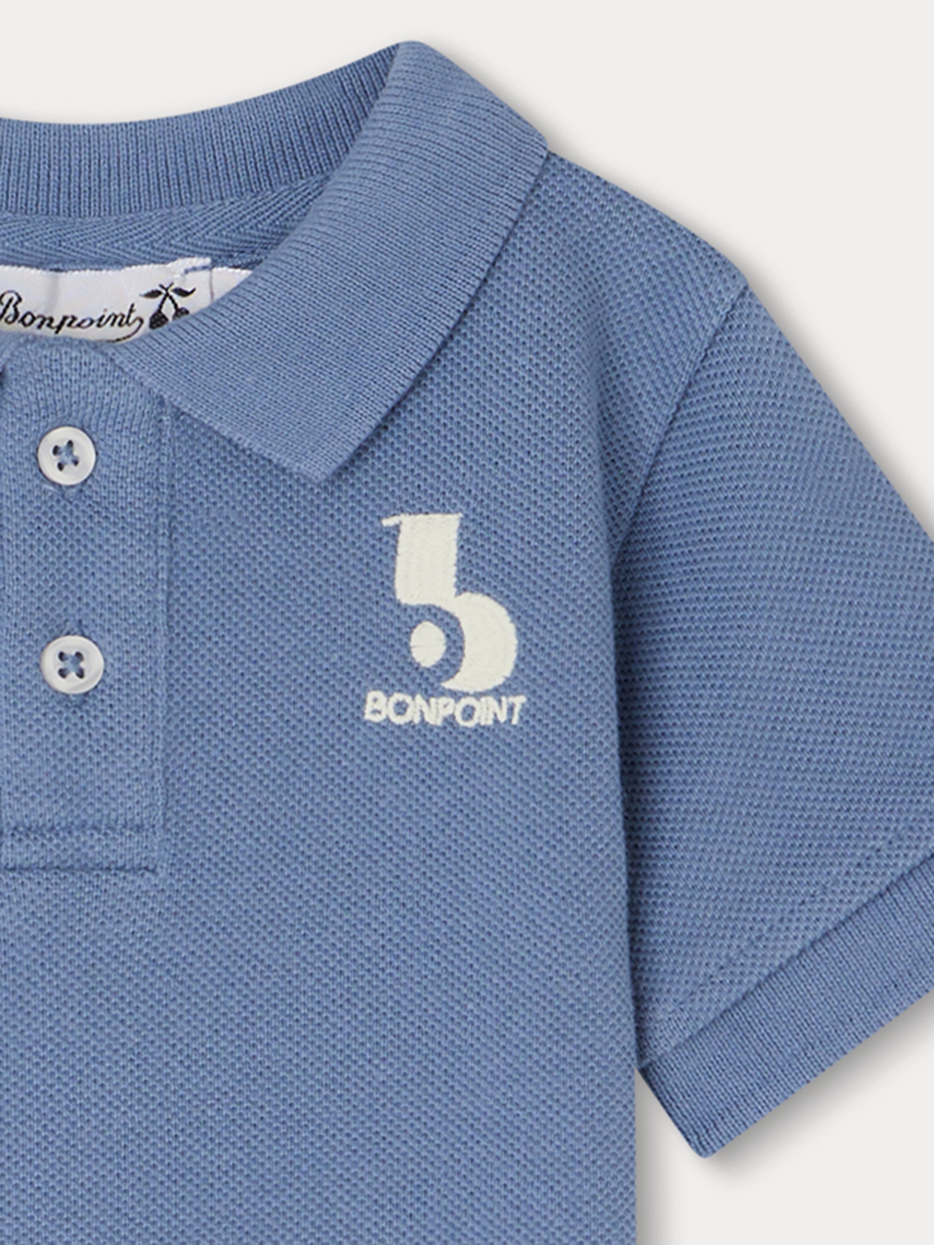 Baby Boys Blue Cotton Polo Shirt