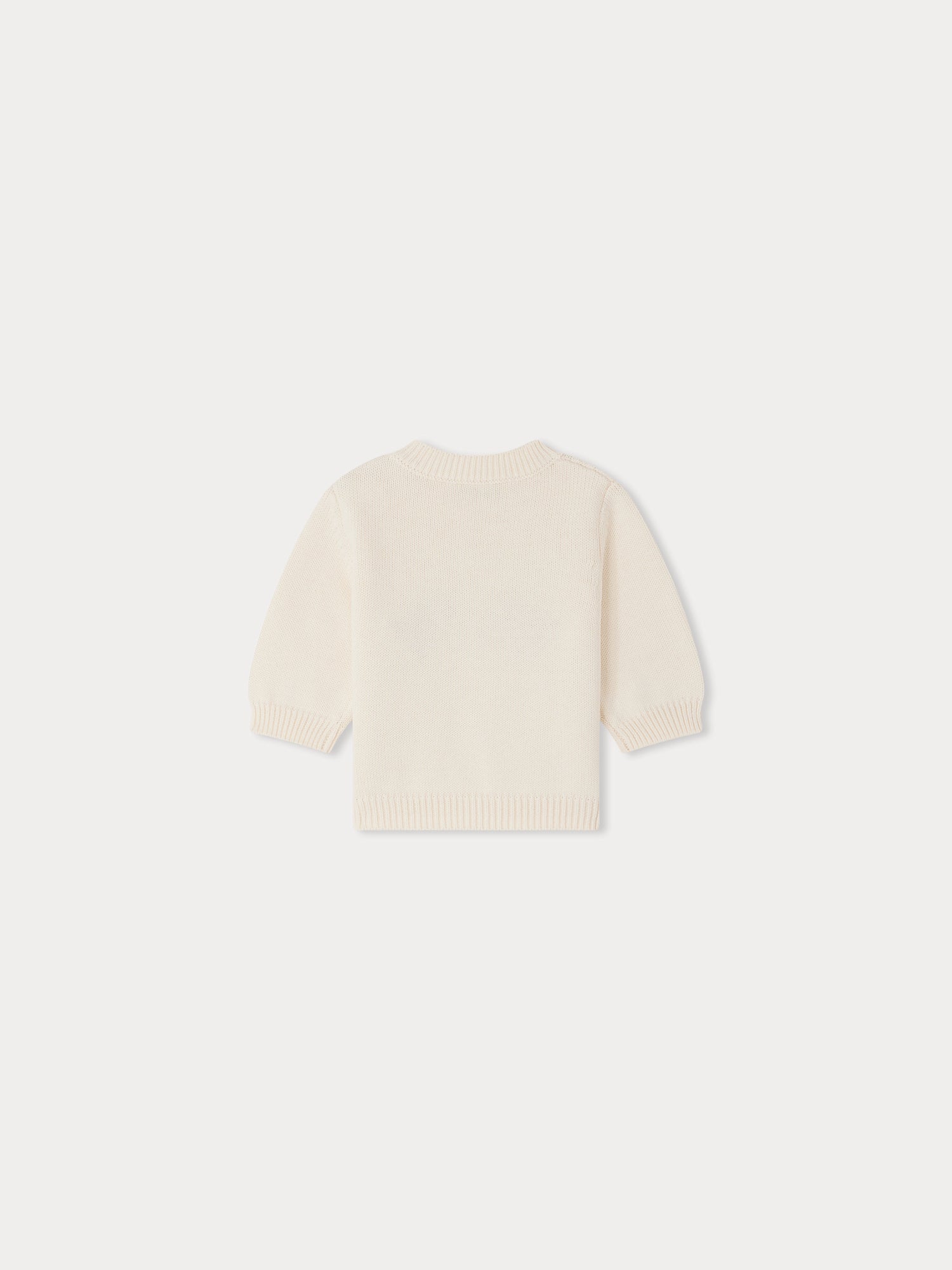 Baby Boys & Girls White Cotton Sweater