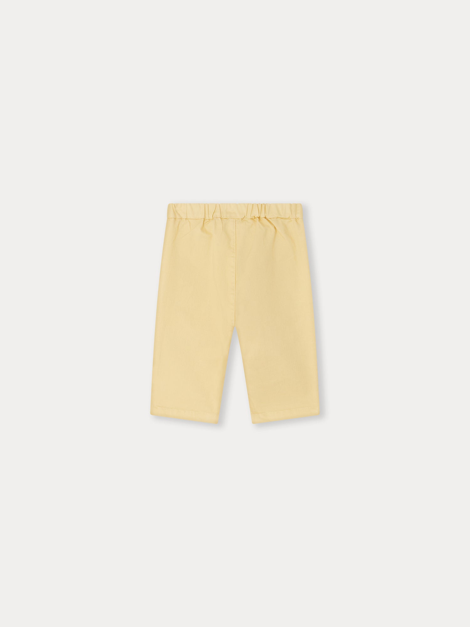 Baby Boys & Girls Yellow Cotton Trousers