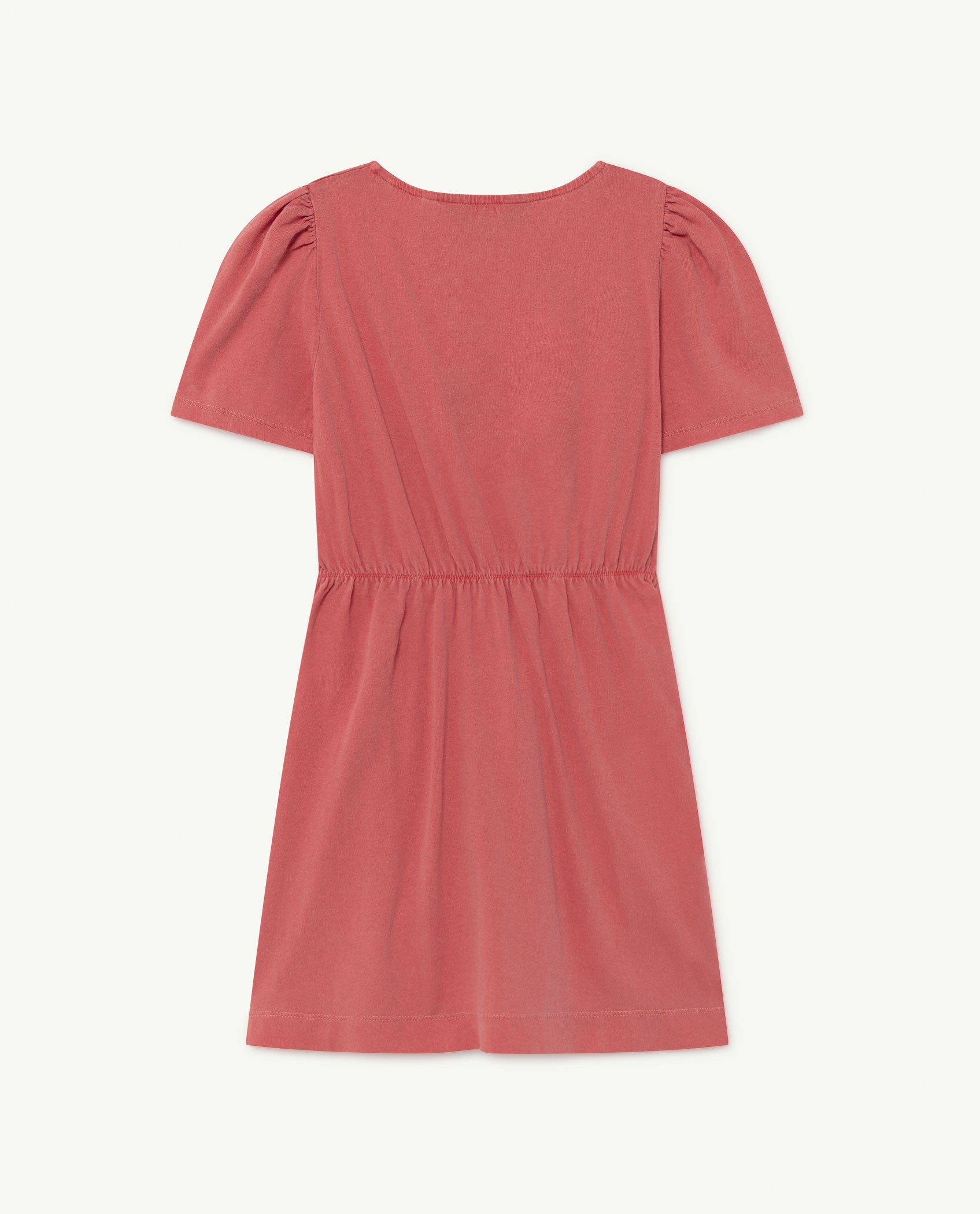 Robe en coton rouge dauphin pour fille