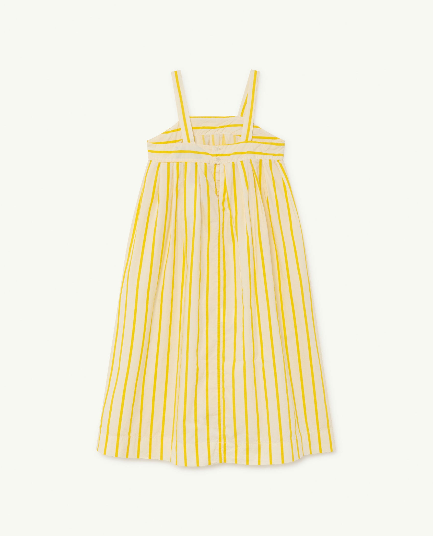 Girls Yellow Stripe Cotton Dress