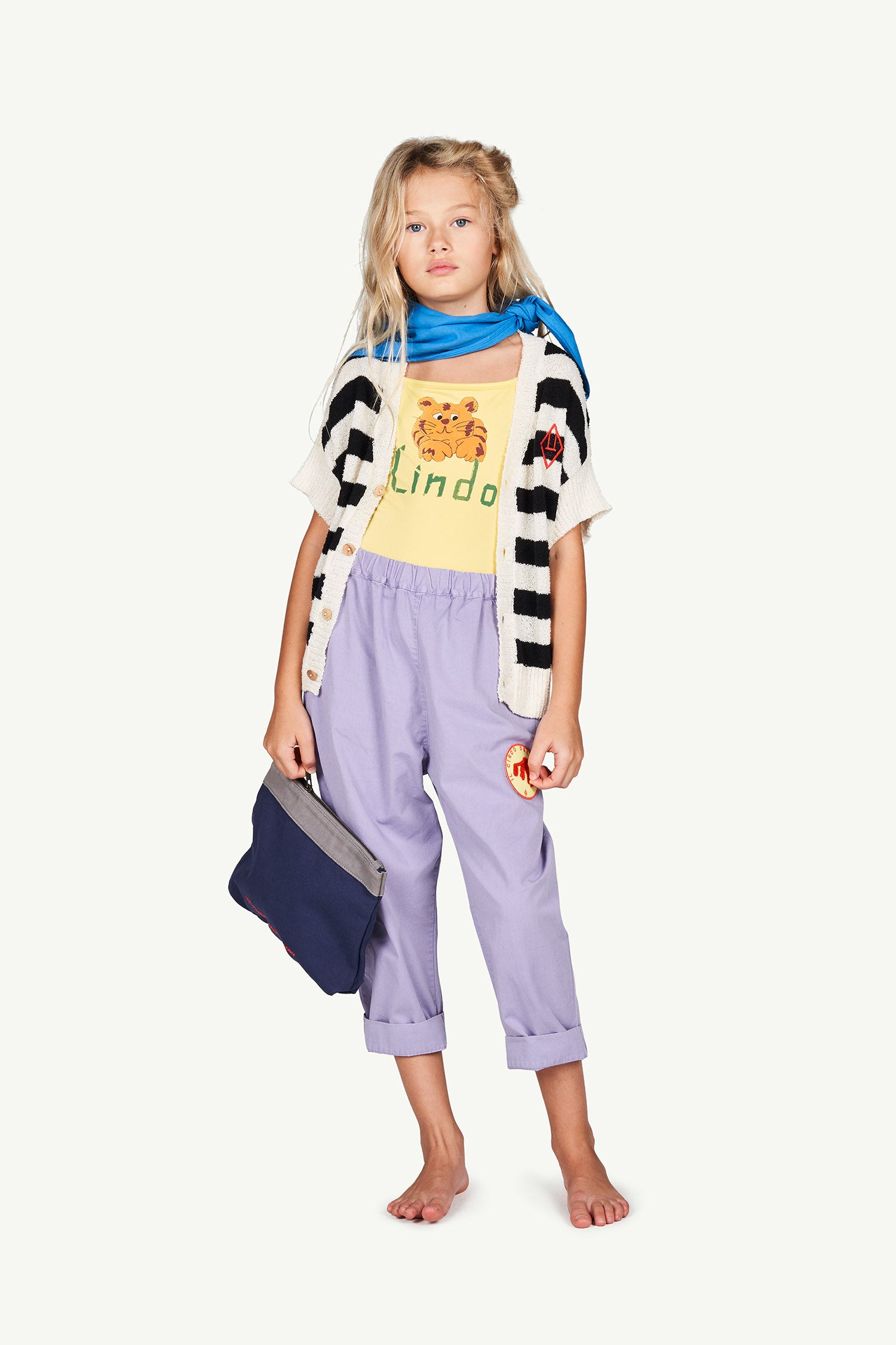 Boys & Girls Purple Cotton Trousers