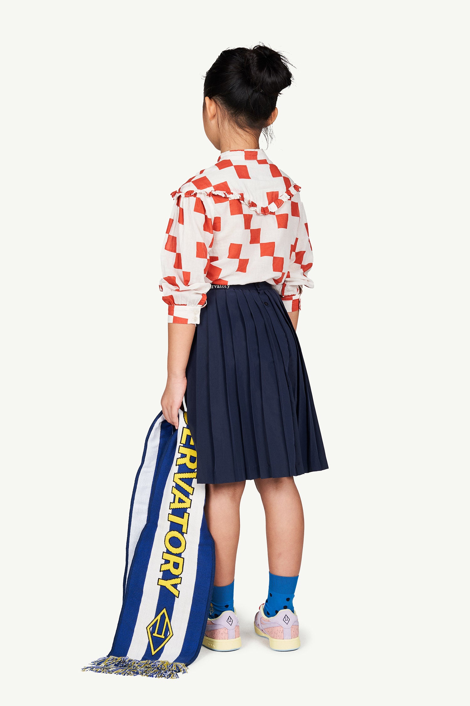 Girls Navy Logo Skirt
