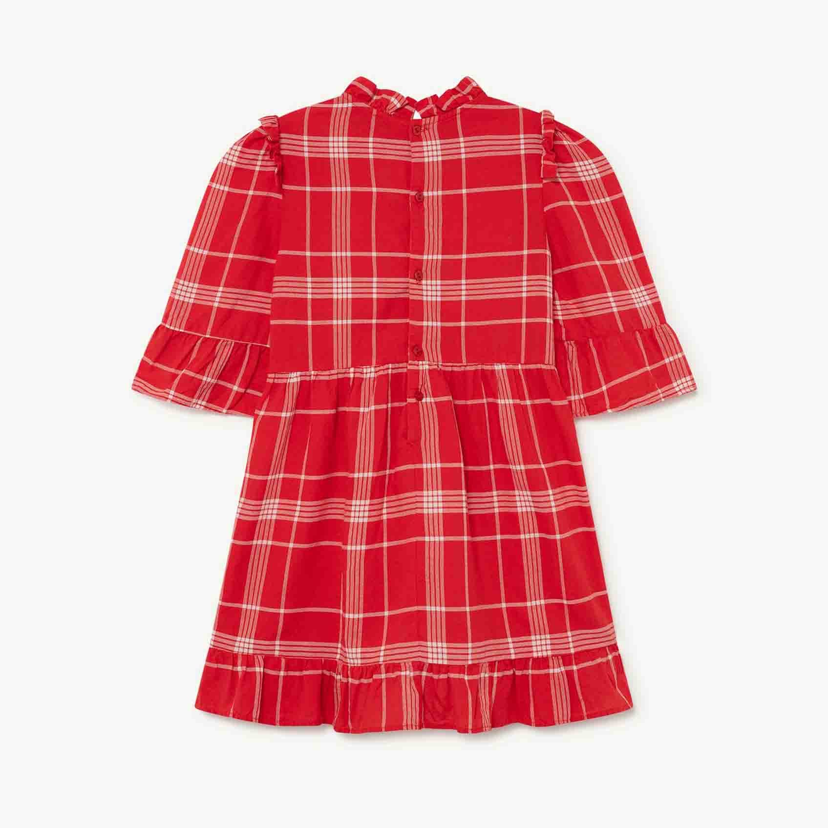 Girls Red Check Dress