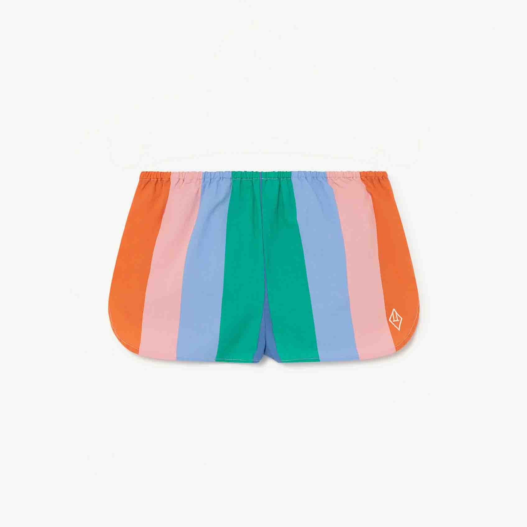 Girls Multicolor Stripe Short