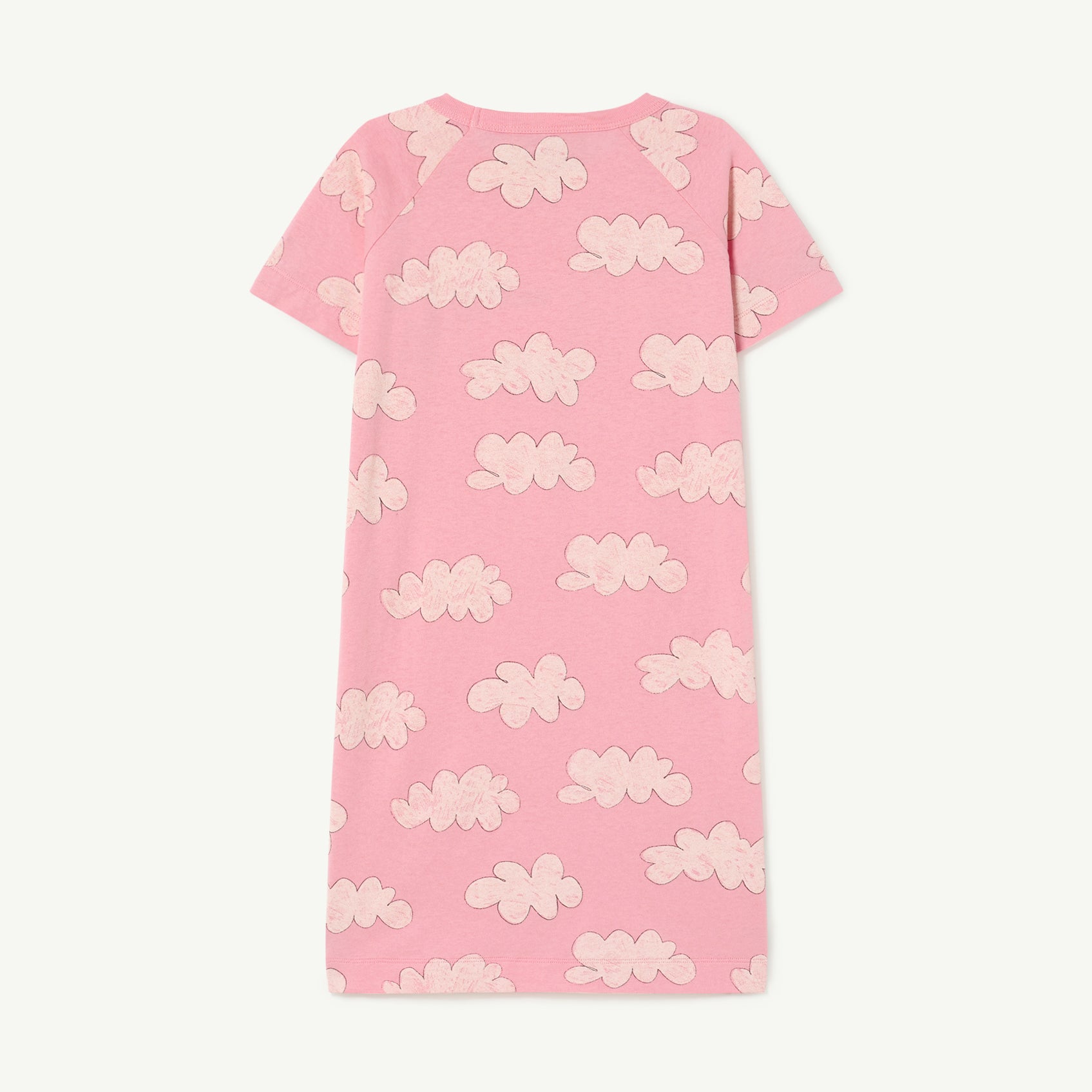 Girls Pink Printed Cotton Dress