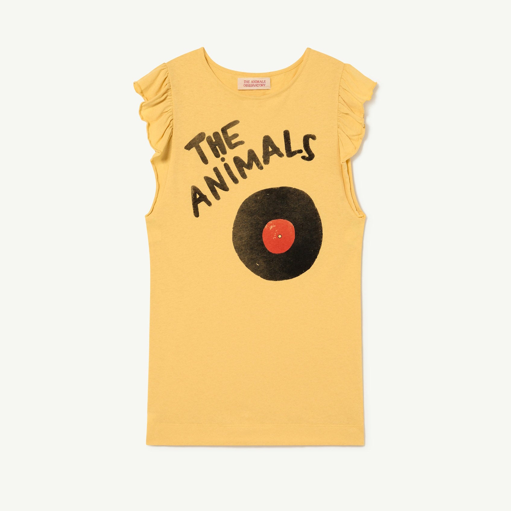 Girls Yellow Logo Cotton Dress