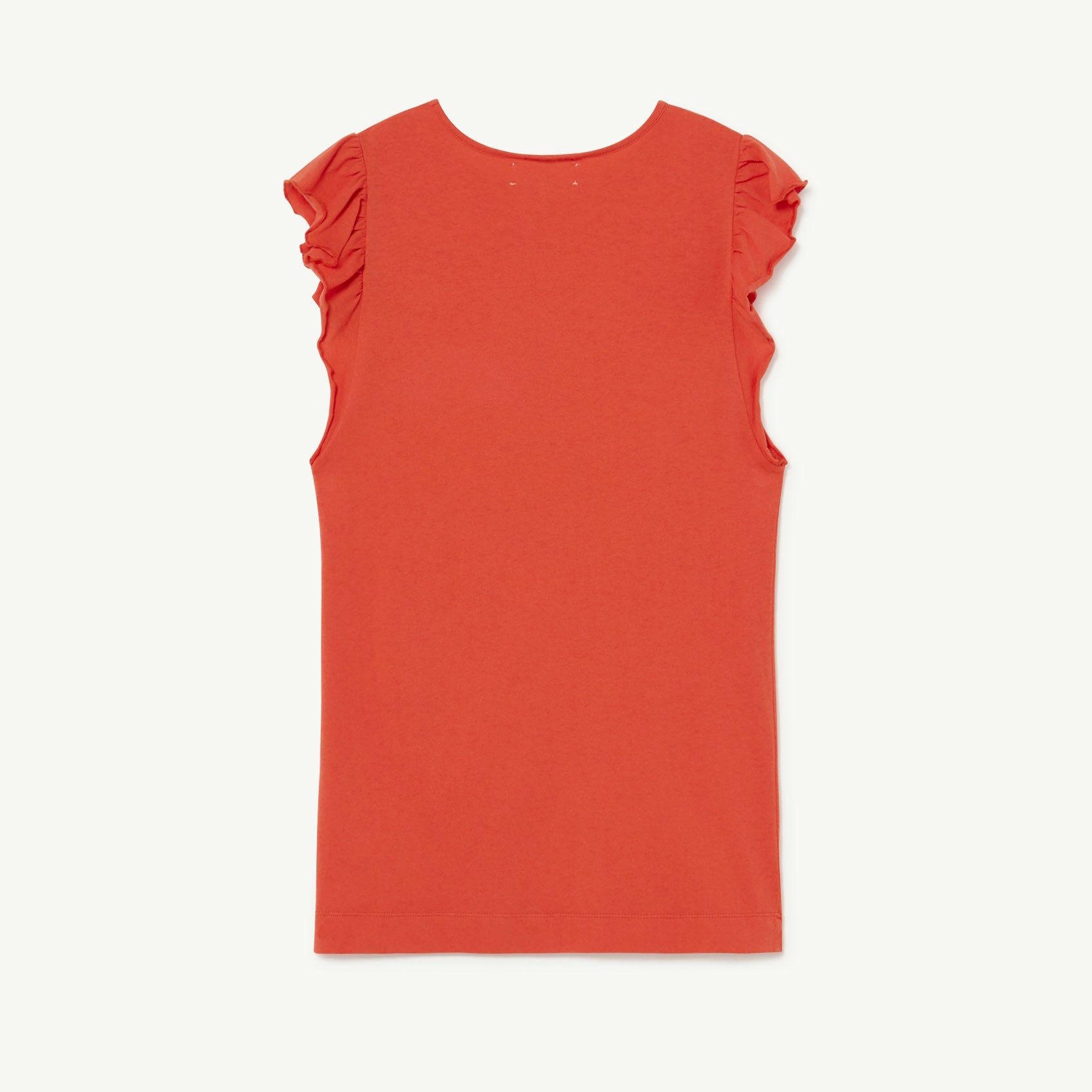 Girls Red Printed Cotton Dress