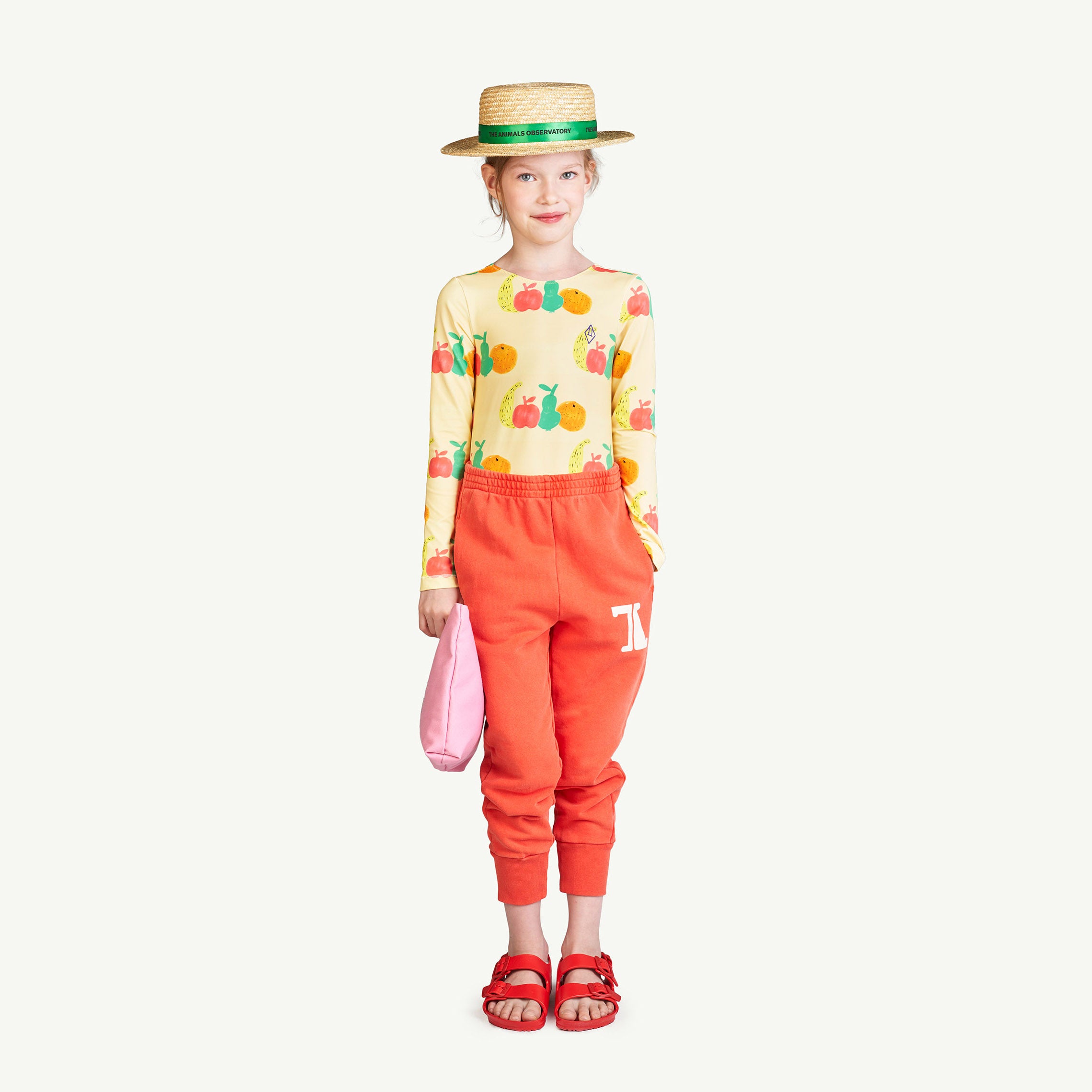 Boys & Girls Red Form Cotton Trousers