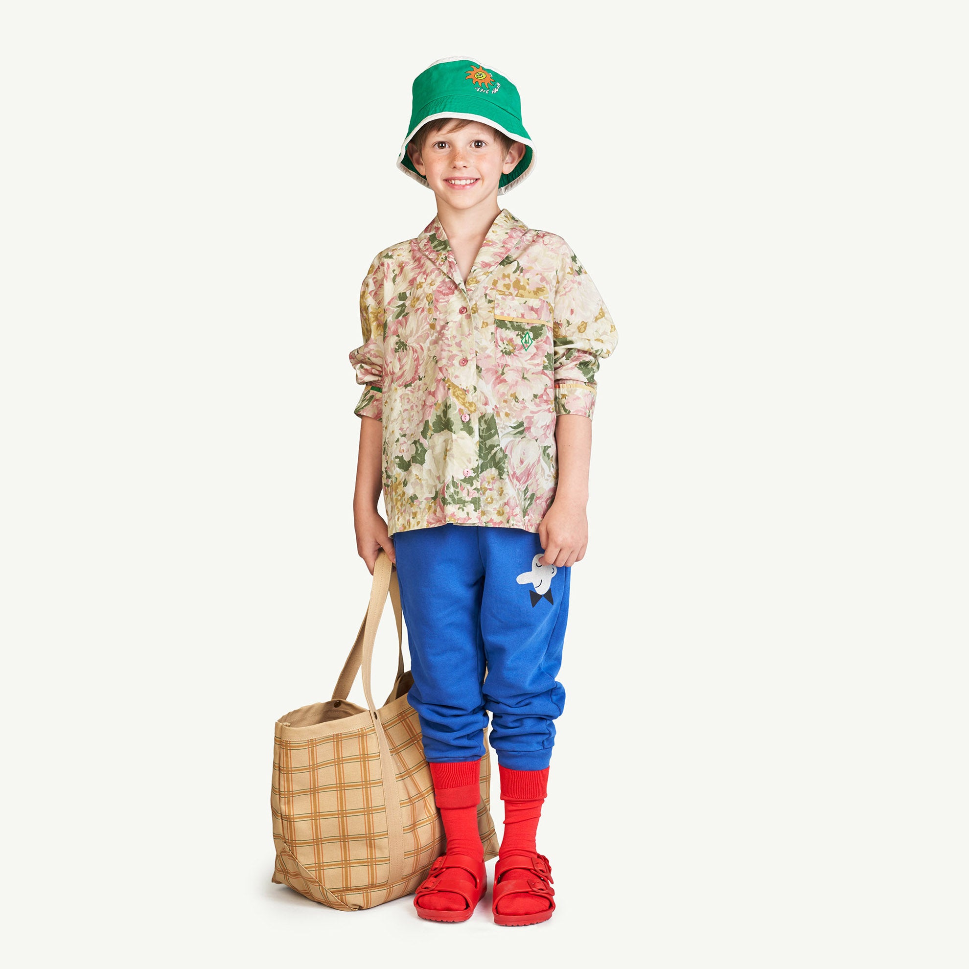 Boys & Girls Blue Logo Cotton Trousers