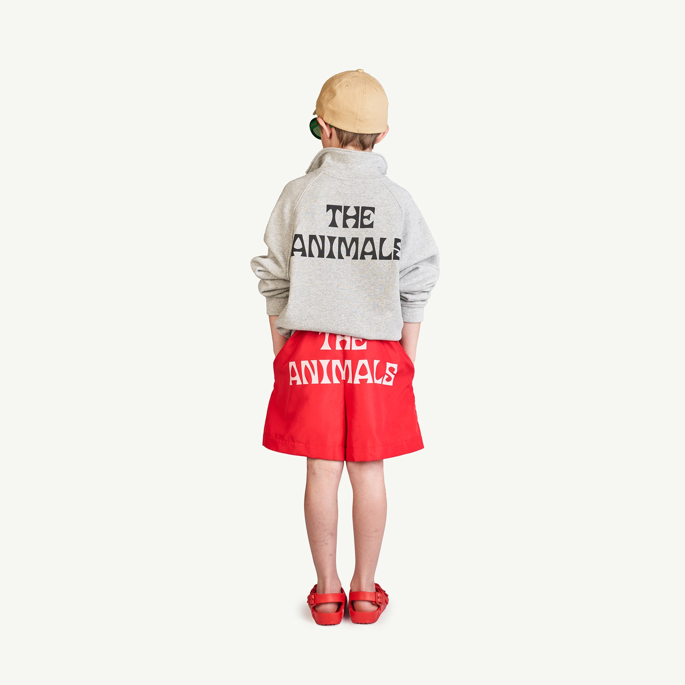 Boys & Girls Red Logo Swim Shorts