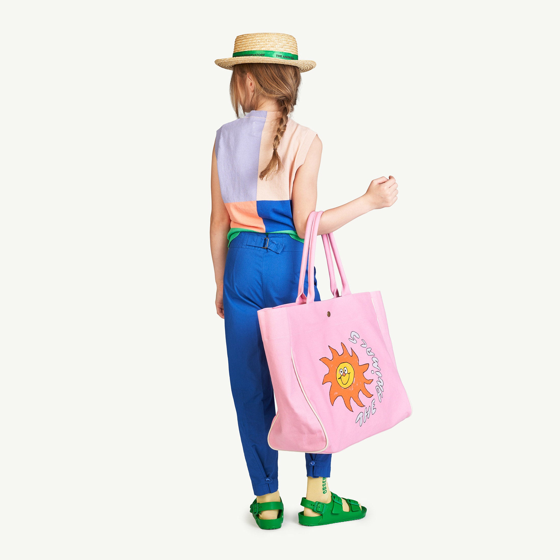 Boys & Girls Blue Logo Cotton Trousers