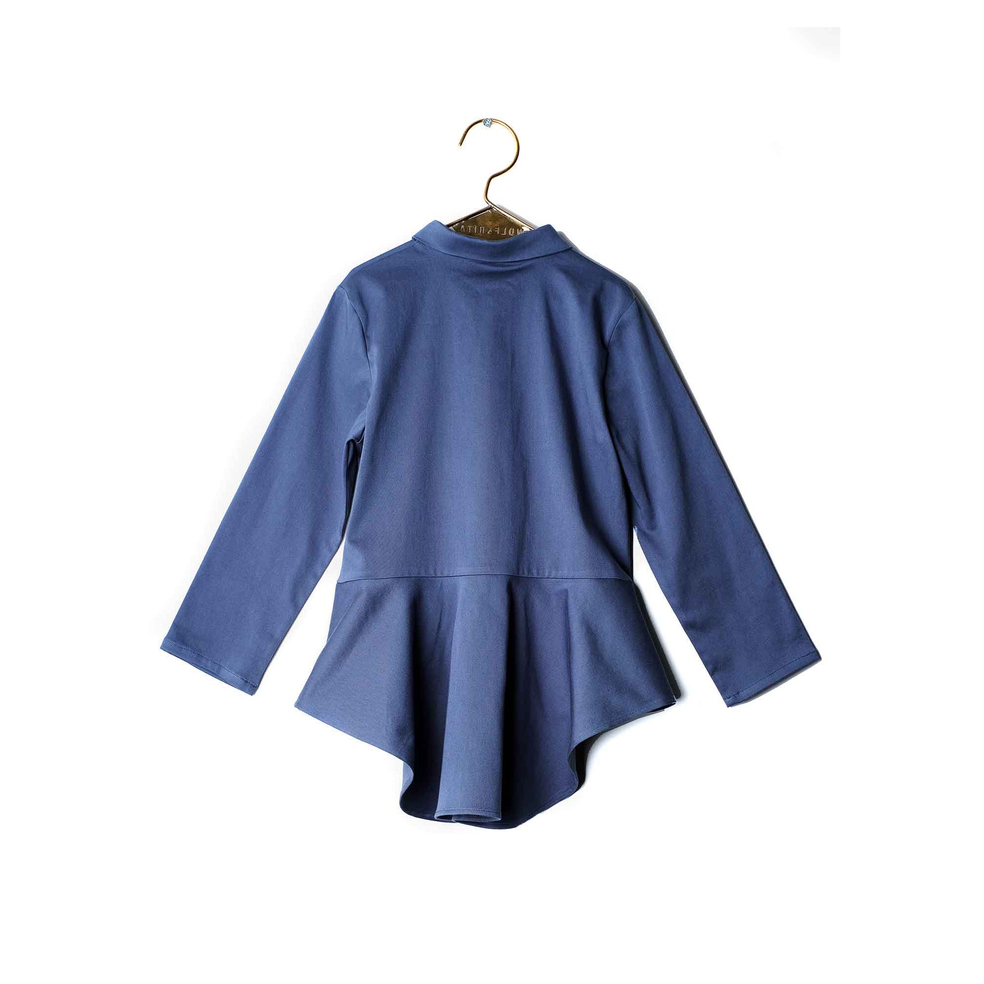 Girls Blue Cotton Shirt