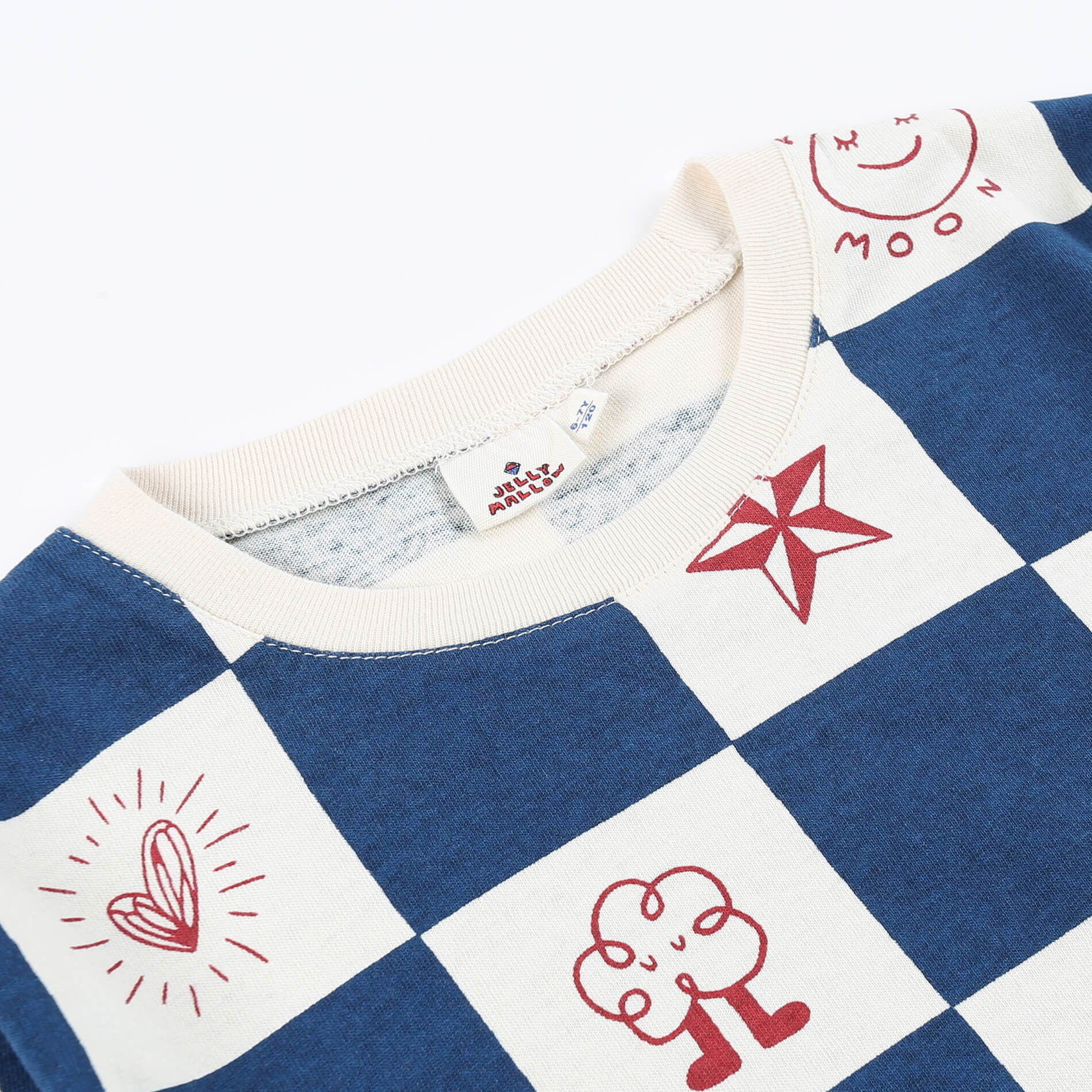Robe en coton bleue à carreaux pour filles