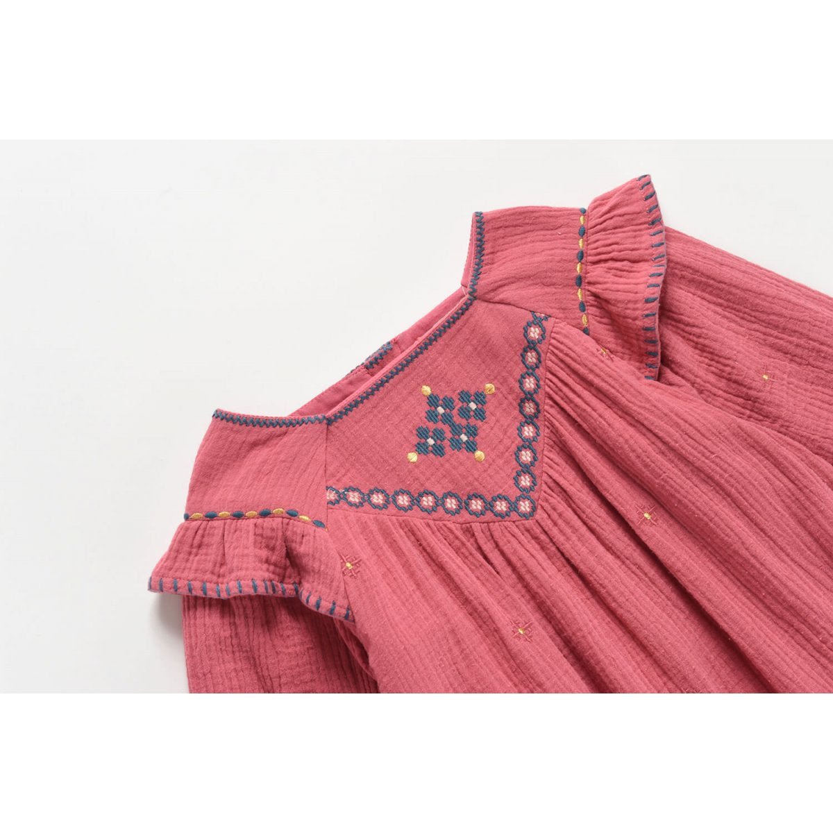 Girls Groseille Cotton Dress