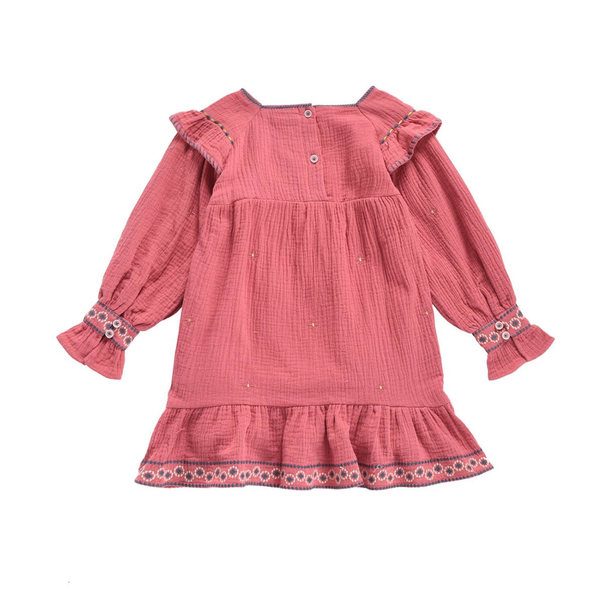 Girls Groseille Cotton Dress