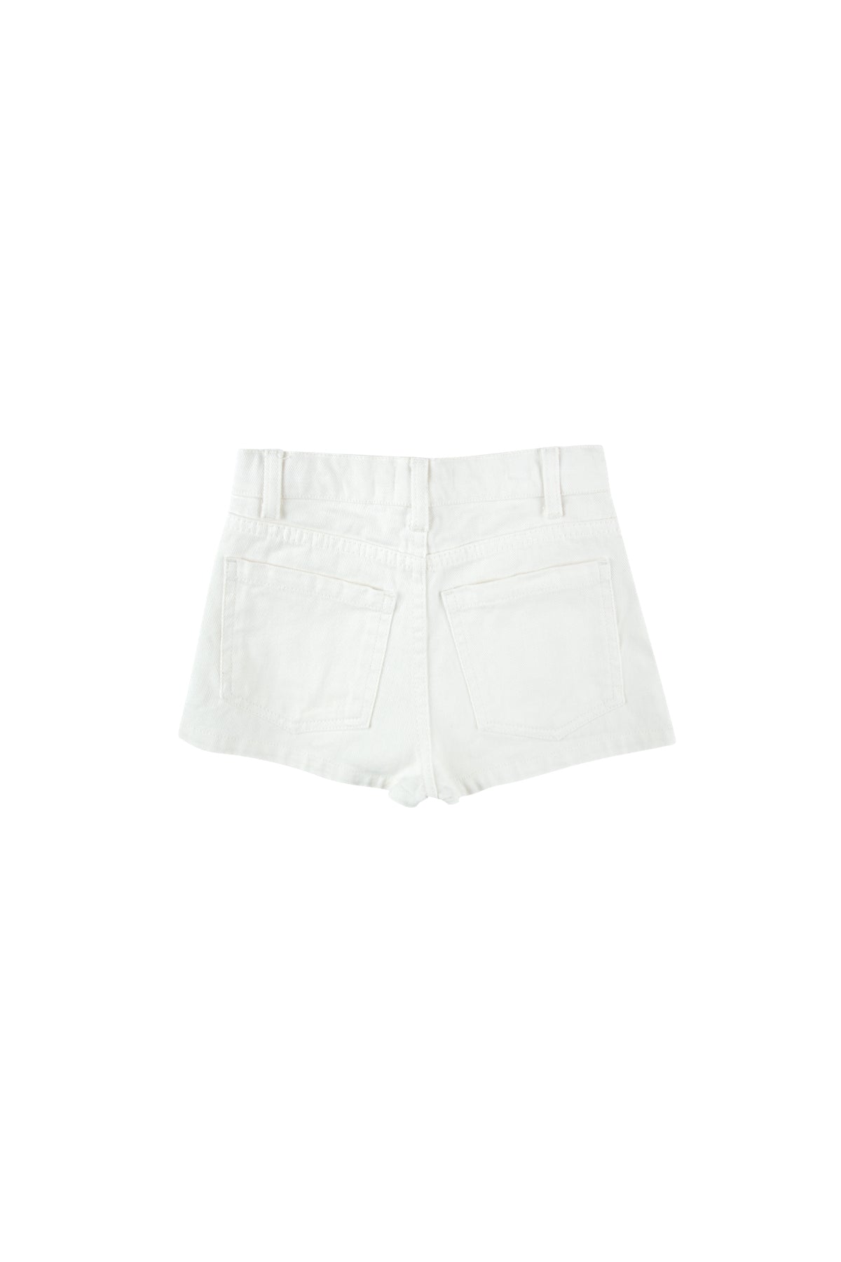 Boys & Girls White Tiny Cotton Shorts