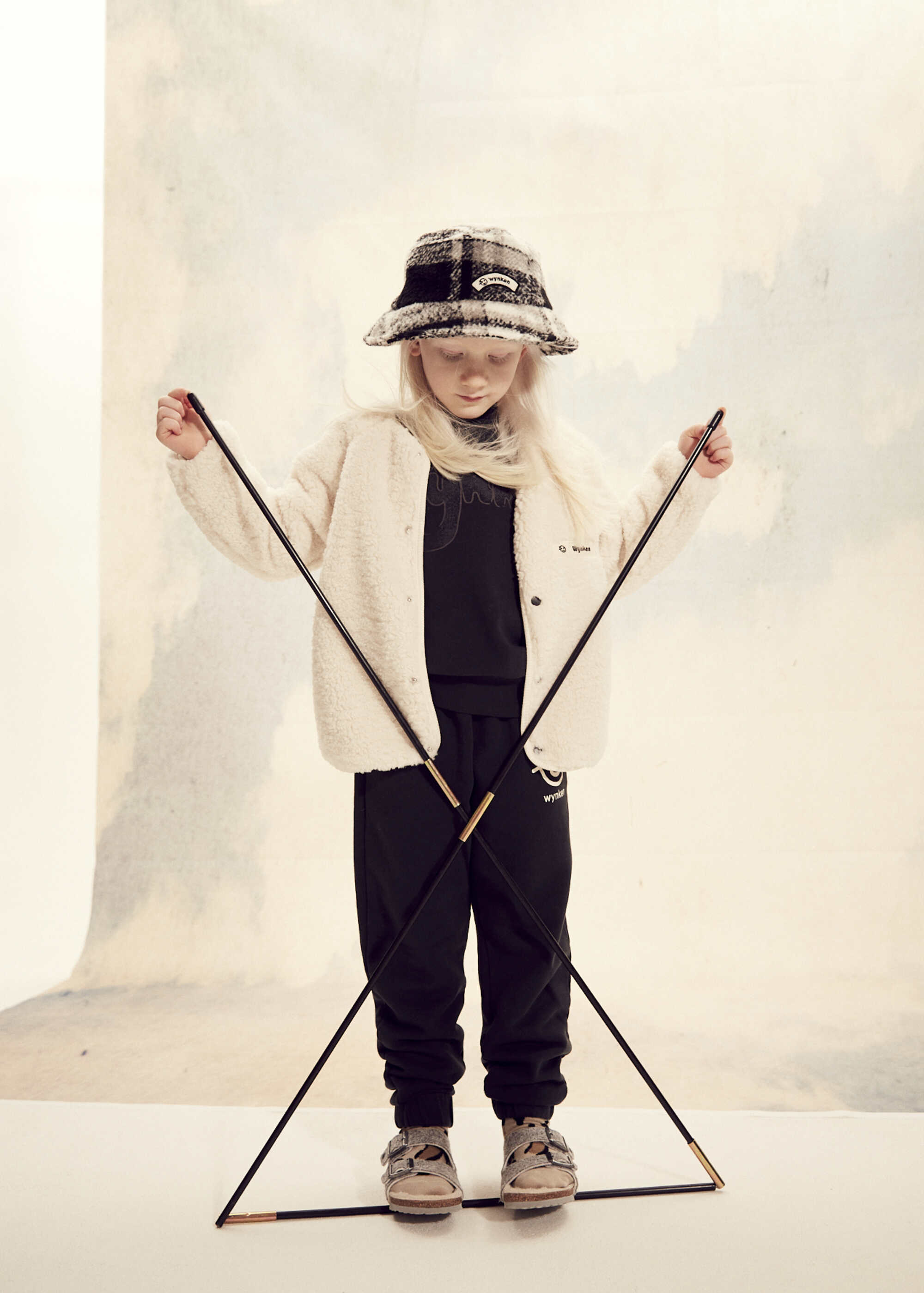 Boys & Girls Black Logo Cotton Trousers