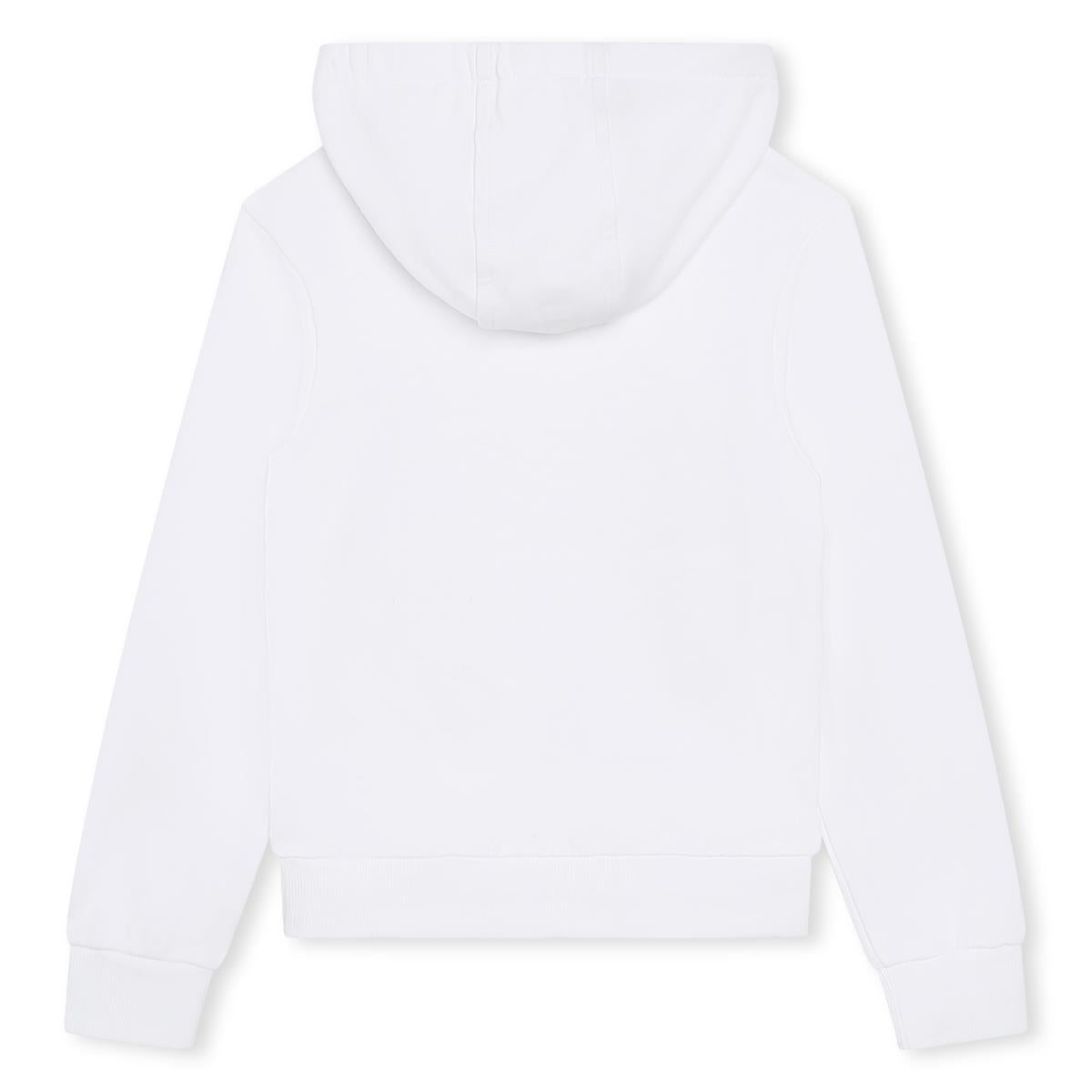 Boys & Girls White Hooded Sweatshirts