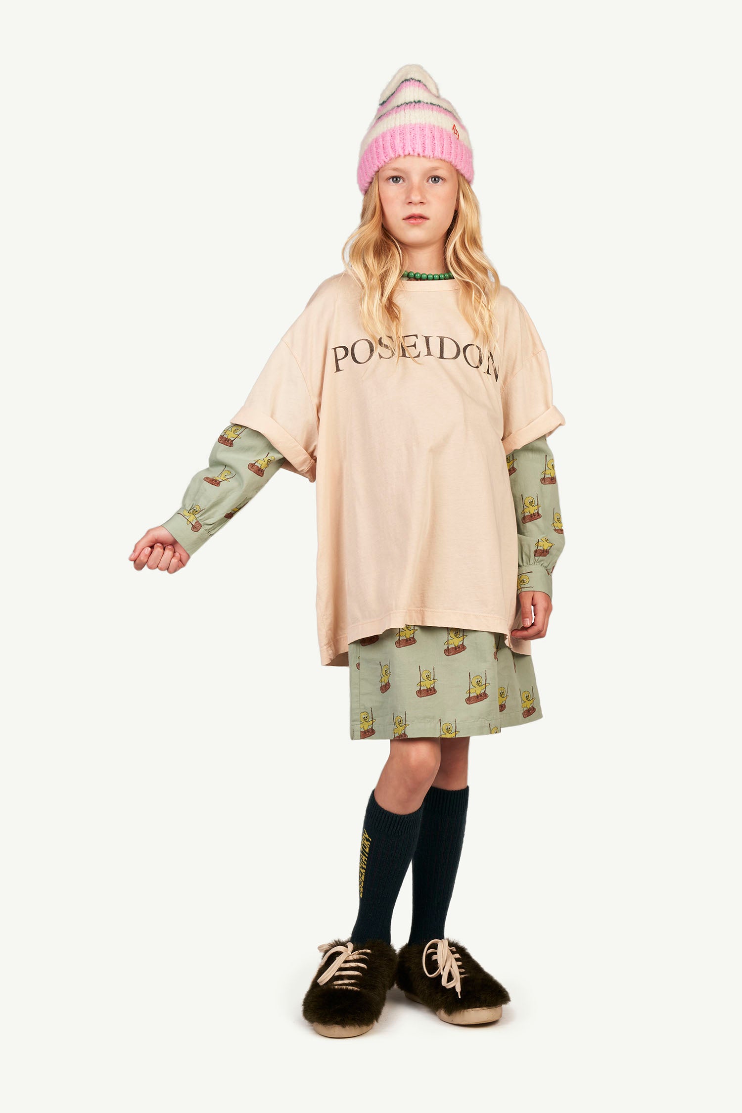 Boys & Girls Pink Logo Cotton T-Shirt