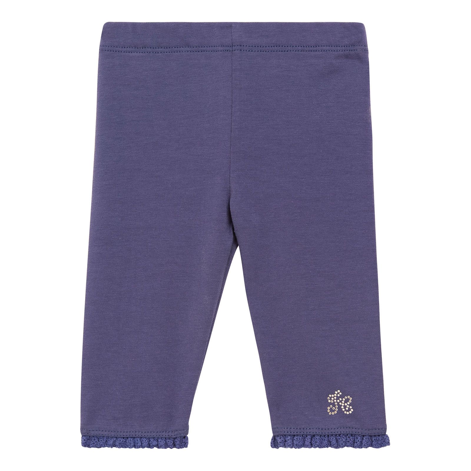 Baby Girls Light Blue Cotton Patch Logo Trousers - CÉMAROSE | Children's Fashion Store