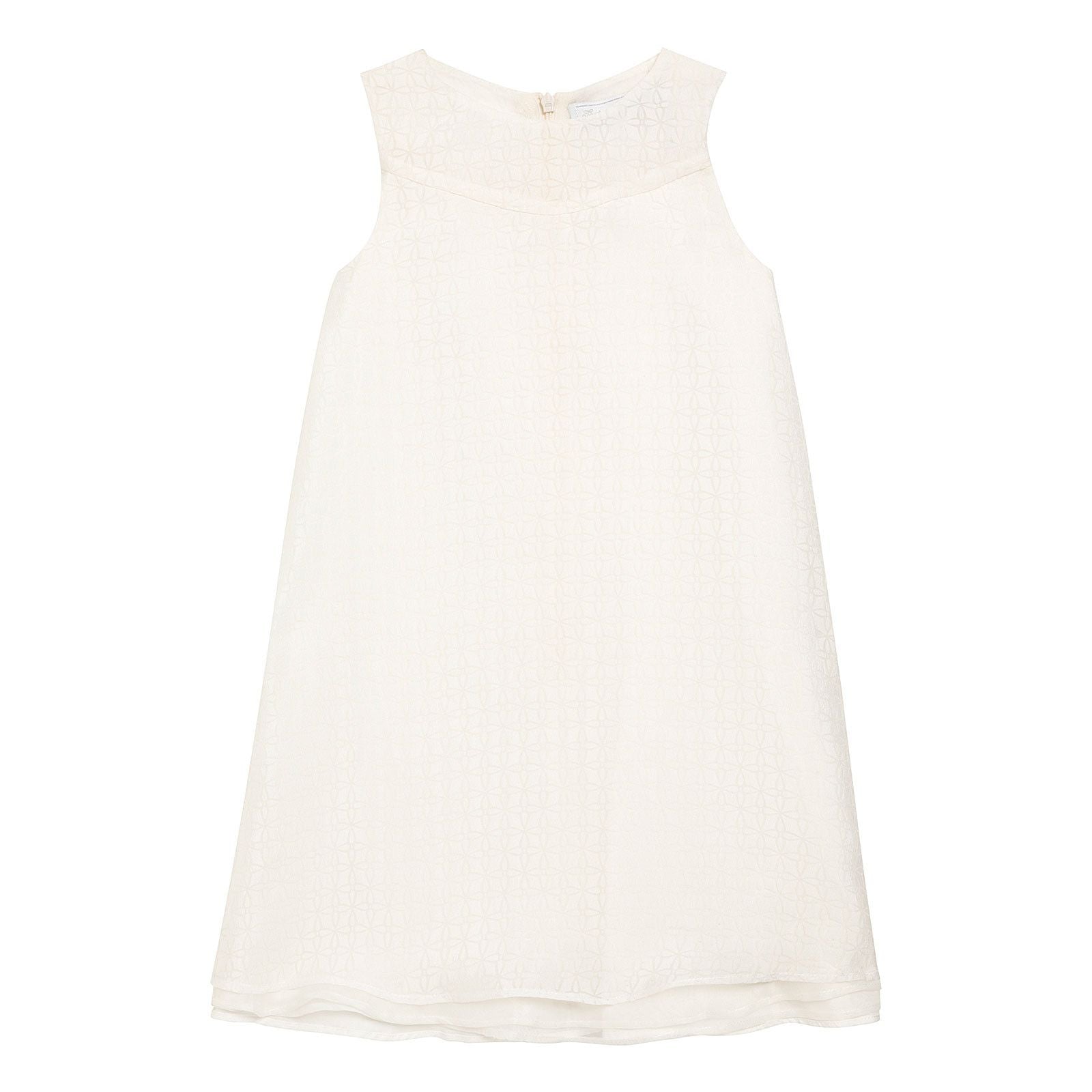 Girls White Crew Neck Sleeveless Tulle Dress - CÉMAROSE | Children's Fashion Store