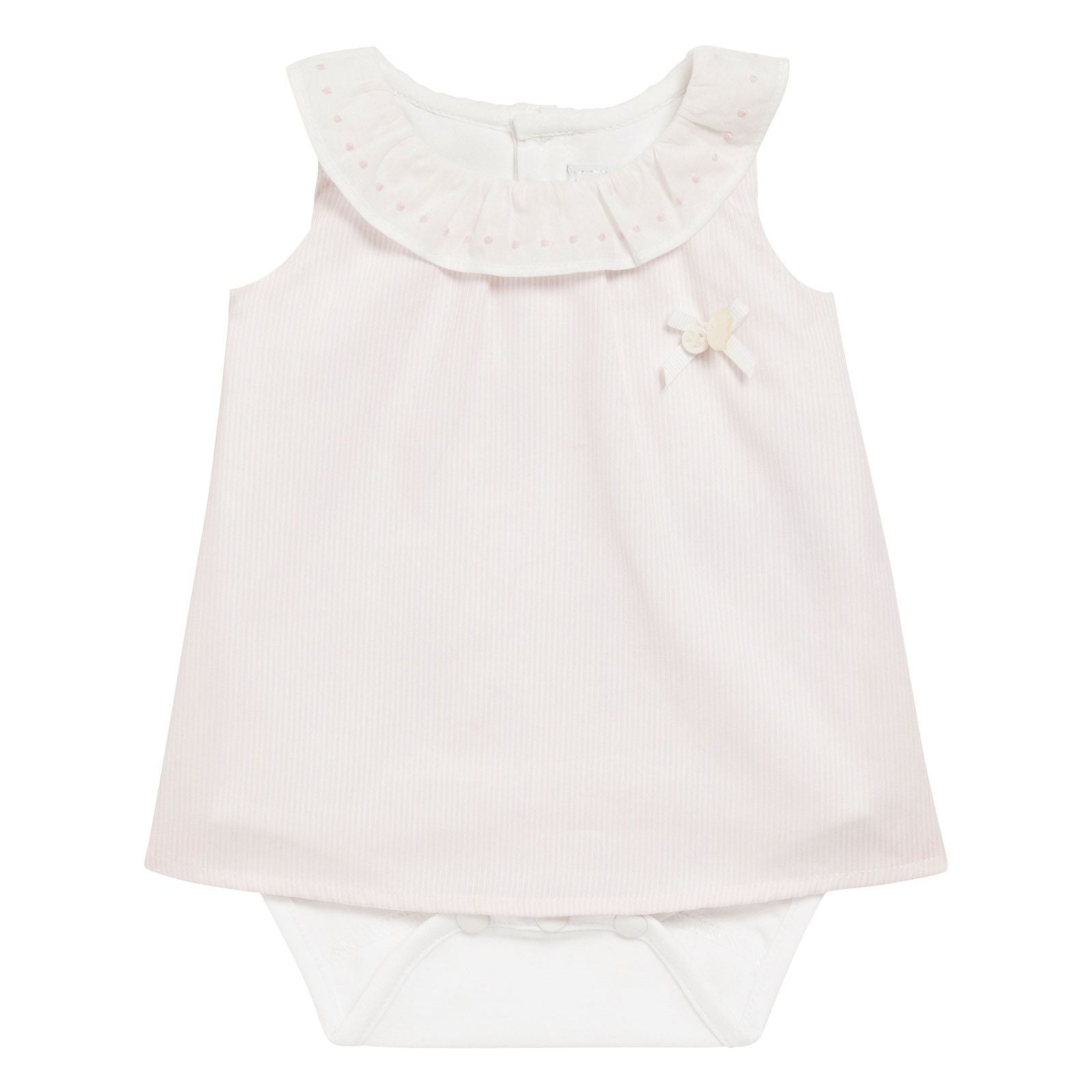 Baby Girls Light Pink Cotton Bow Trims  Dress - CÉMAROSE | Children's Fashion Store