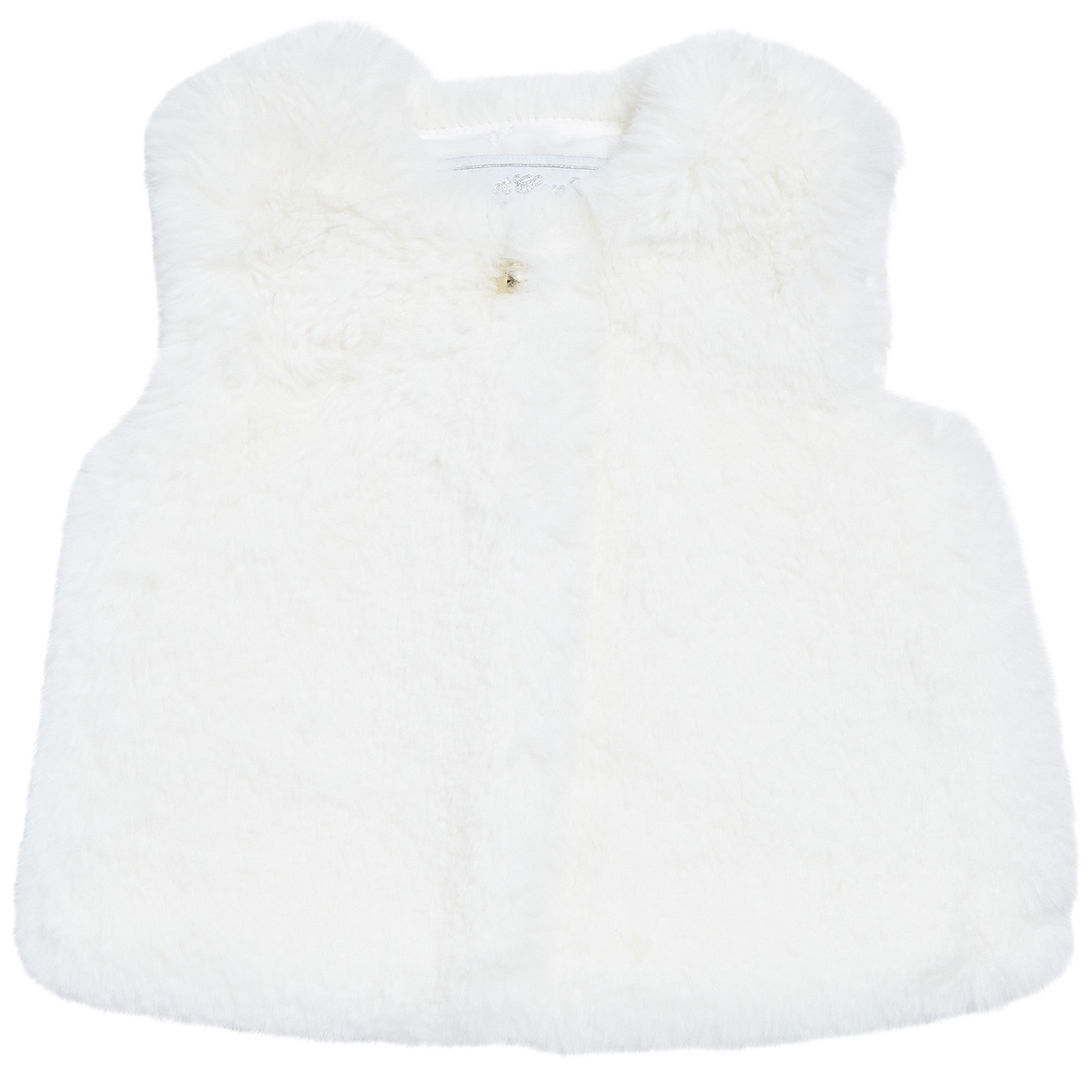 Baby Girls Ivory Fur Trims Gilet - CÉMAROSE | Children's Fashion Store