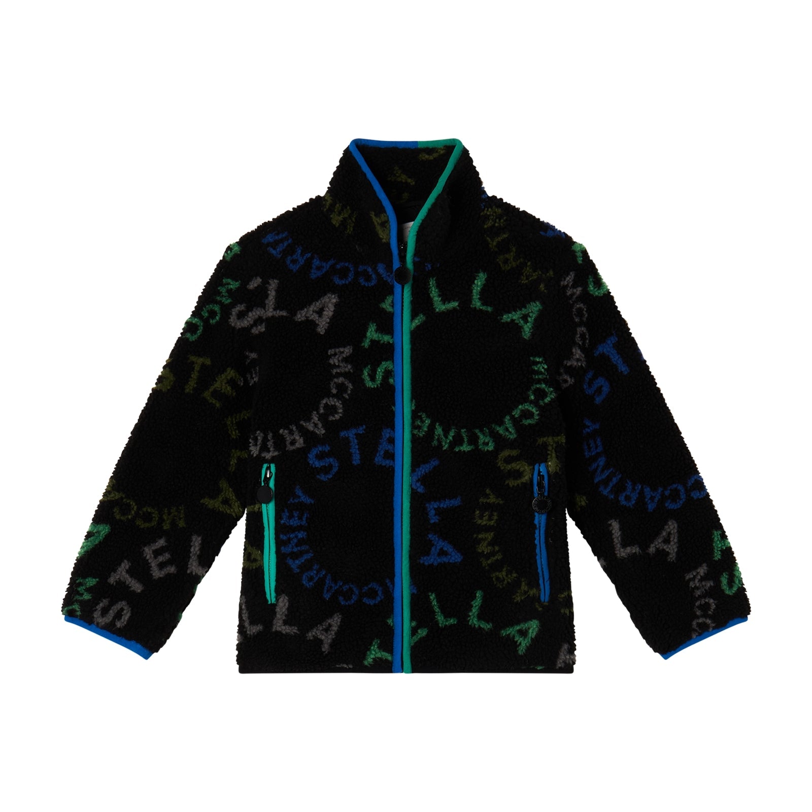 Boys Black Logo Fleece Jacket