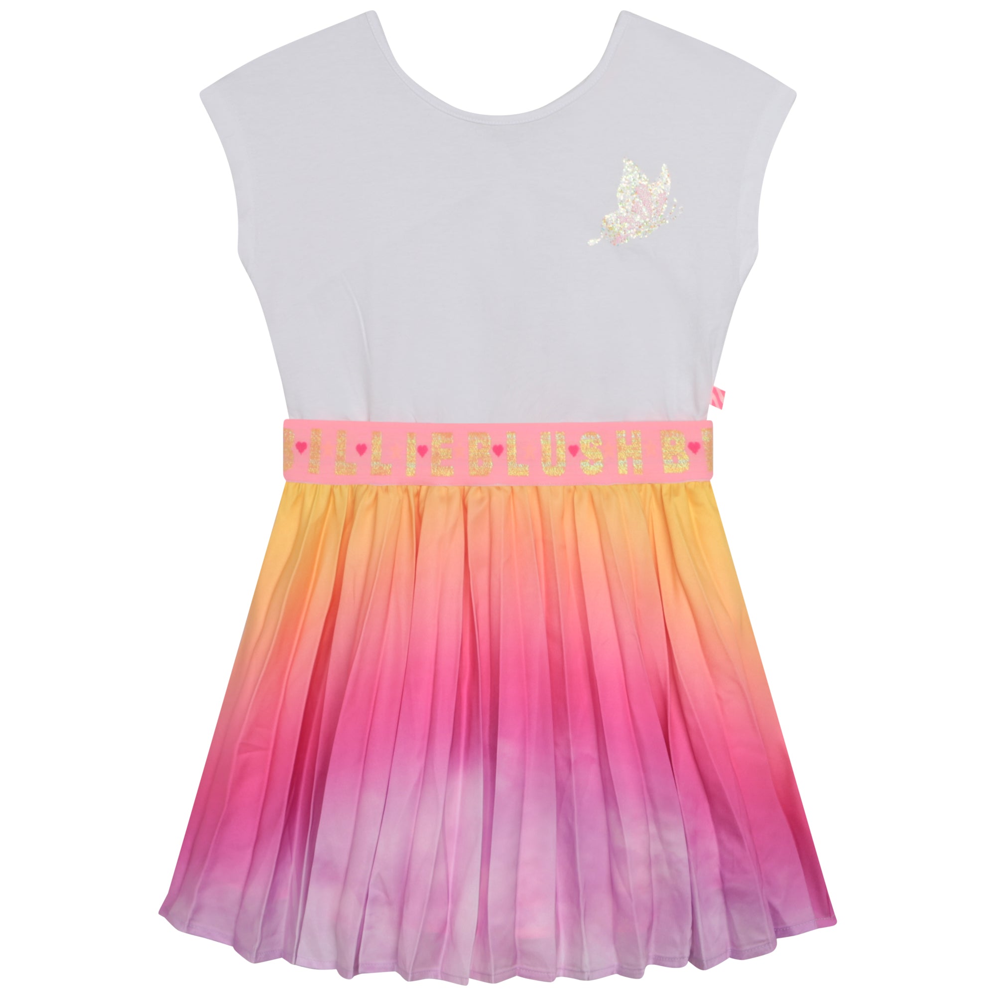 Girls Multicolor Logo Dress