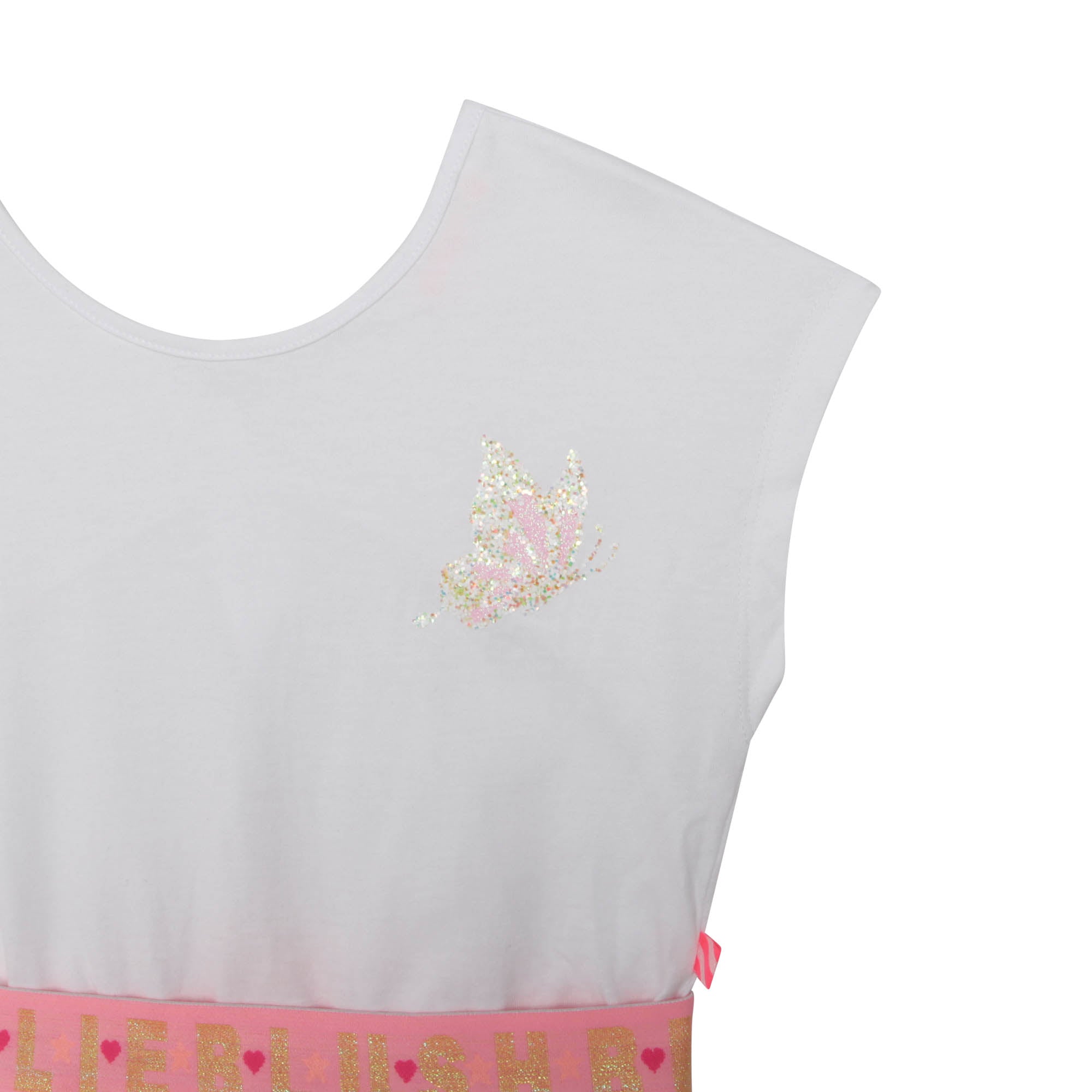 Girls Multicolor Logo Dress
