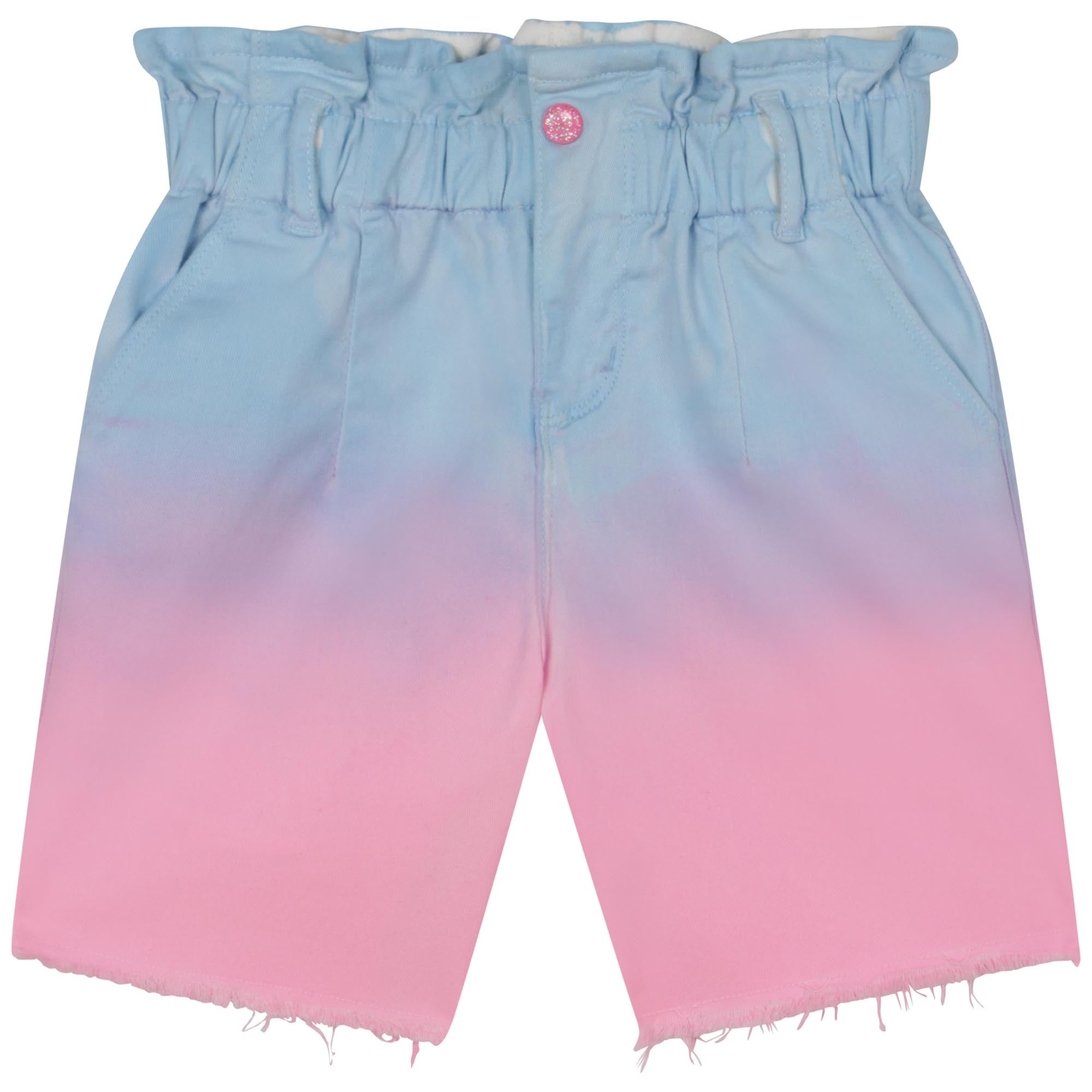 Girls Pink Cotton Shorts