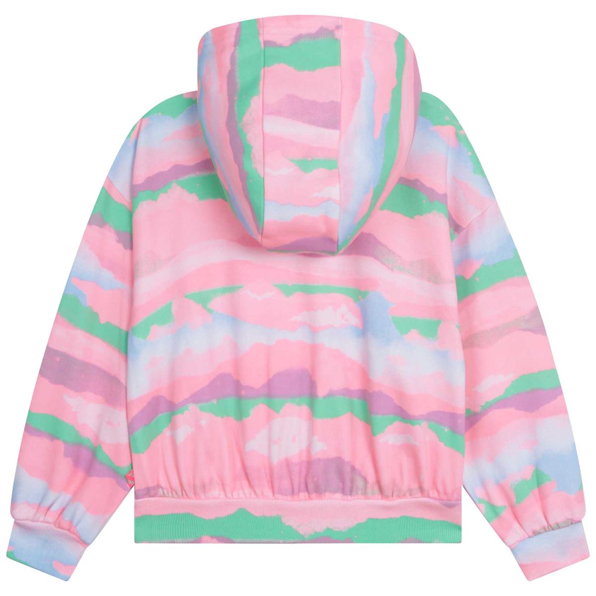 Girls Pink Zip-Up Top