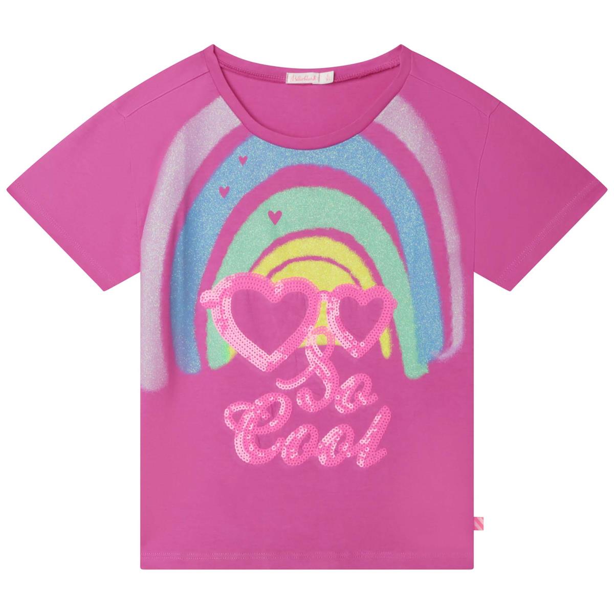 Girls Fuchsia Printed T-Shirt