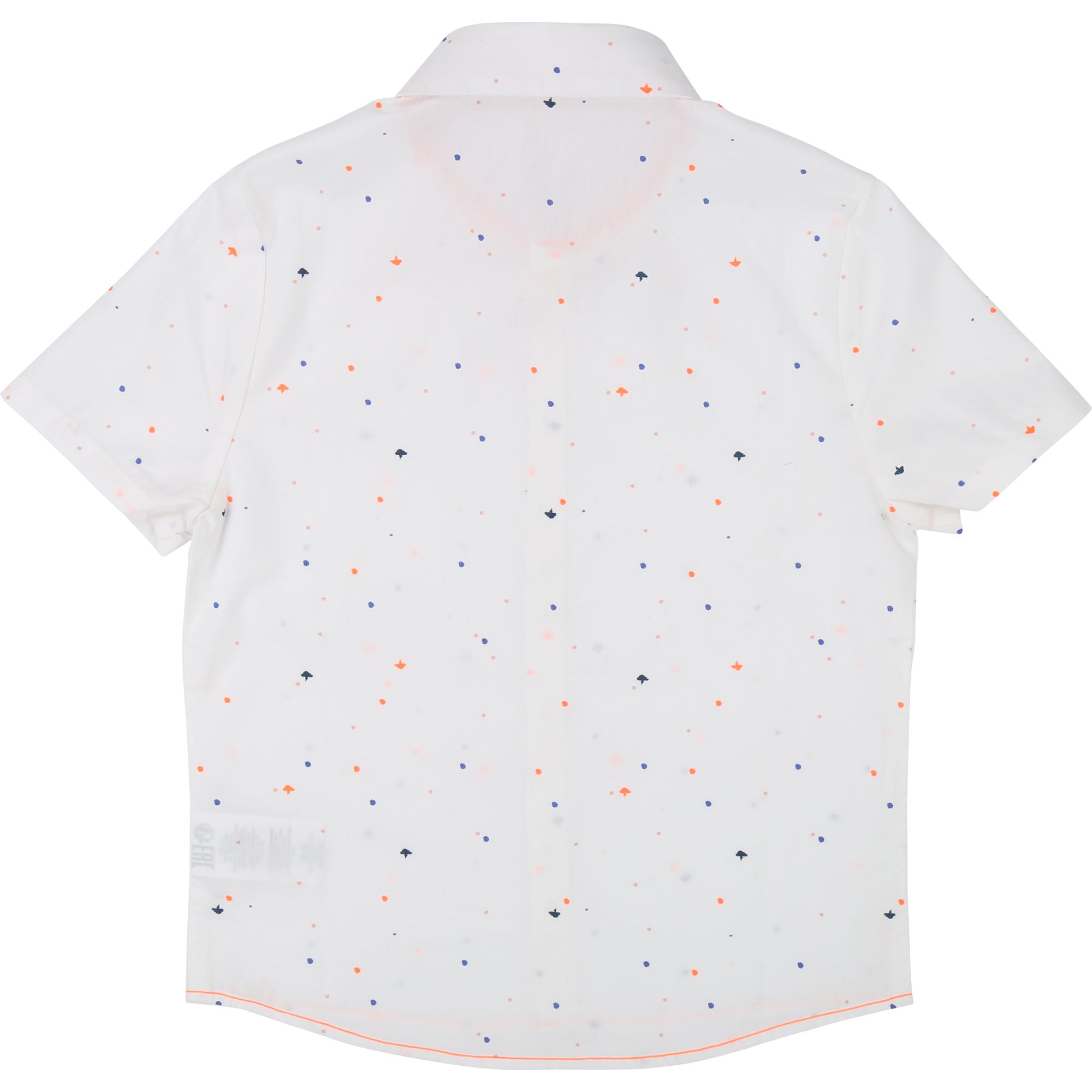 Boys White & Chromatic Cotton Shirt