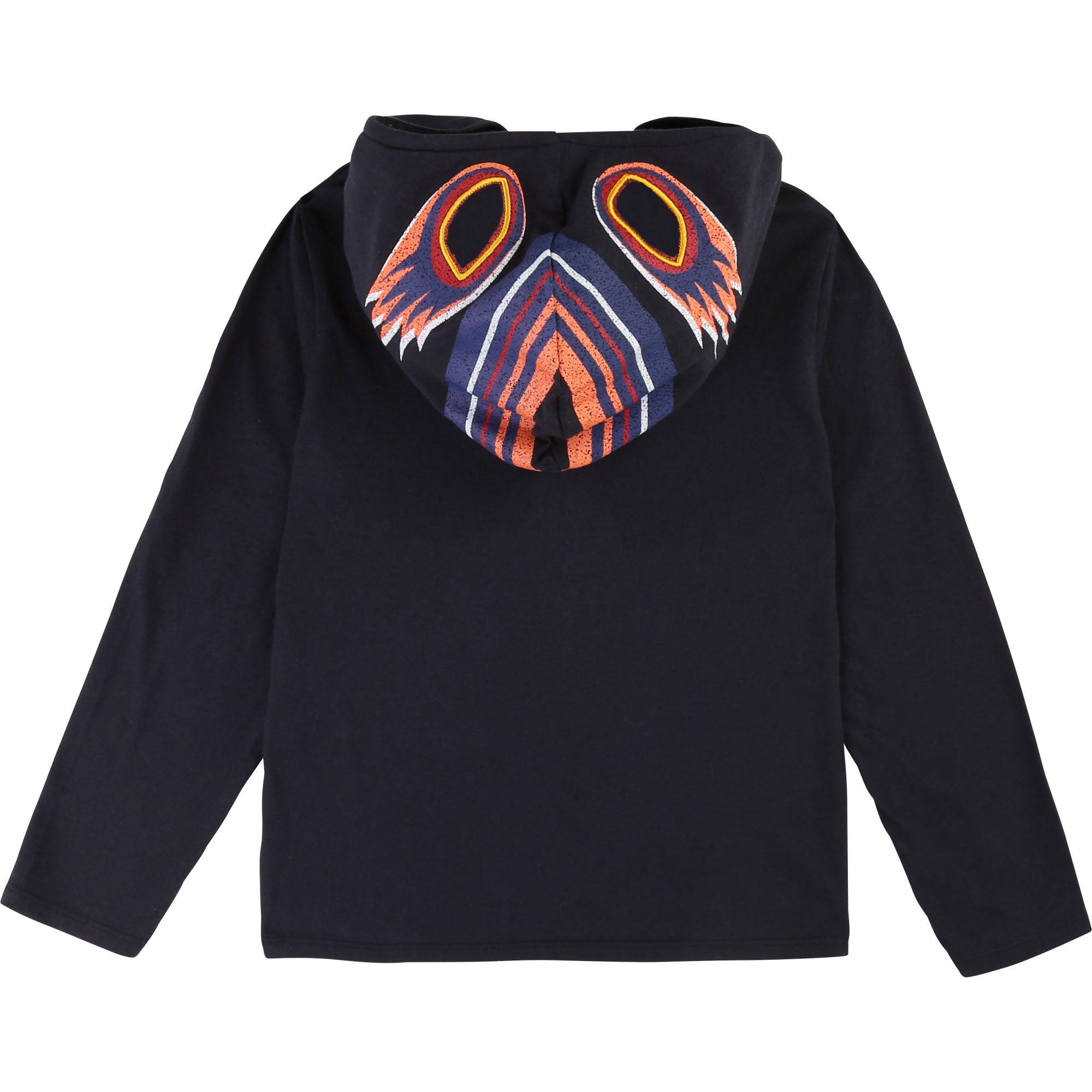 Boys Blue Hooded Logo Cotton Sweatshirt