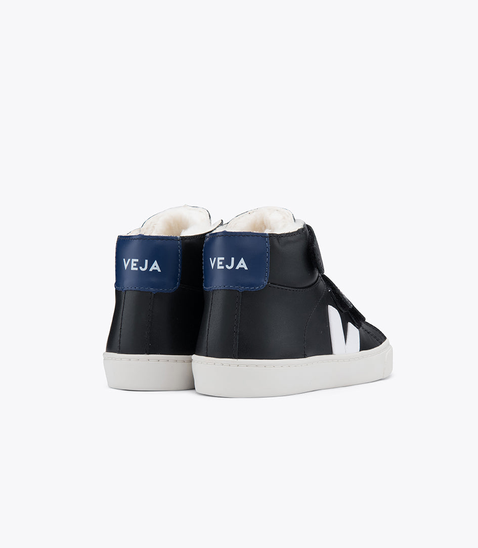 Boys & Girls Black "ESPLAR MID" Leather Shoes
