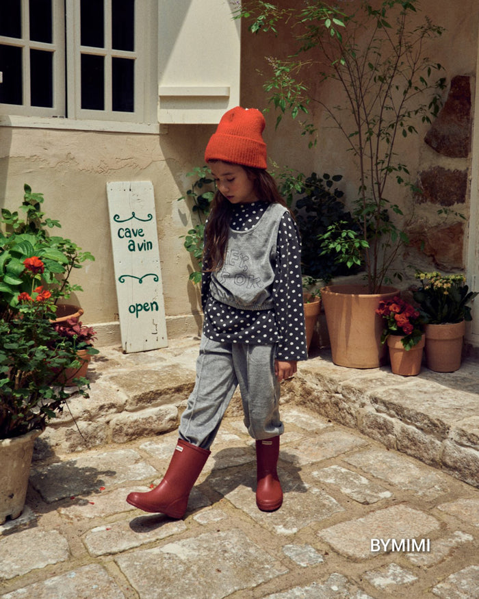 Girls Grey Cotton Trousers
