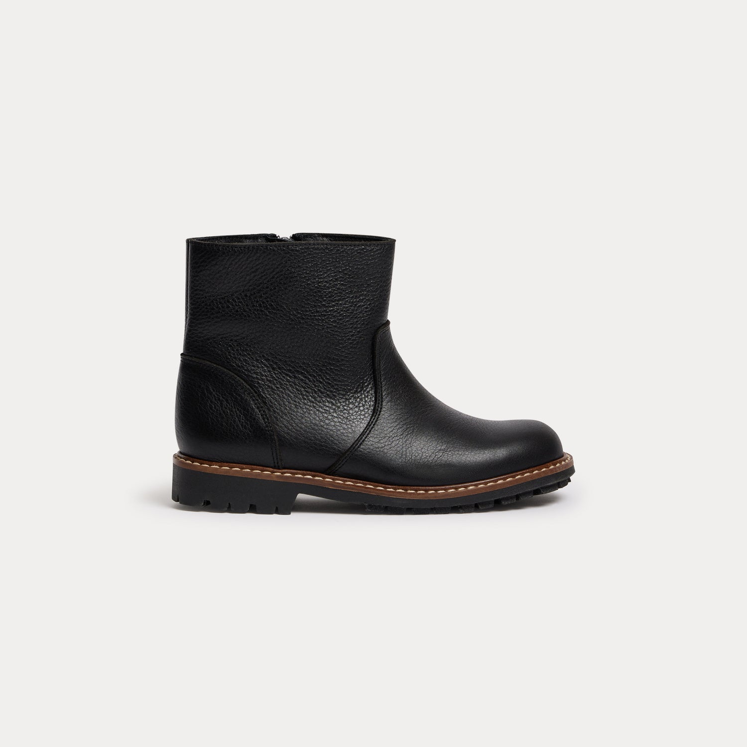 Boys & Girls Black Calf Short Boots