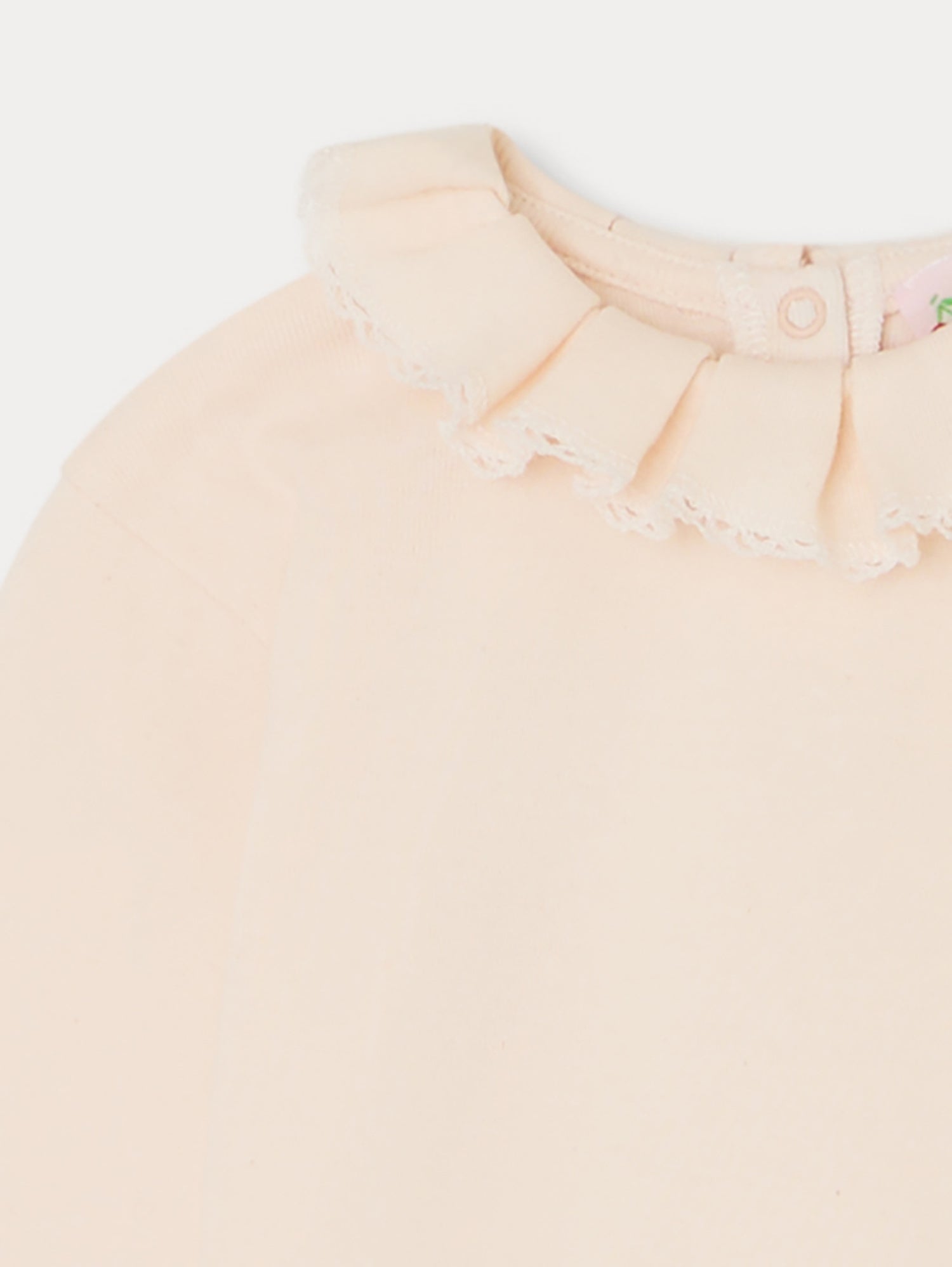 Baby Girls Pink Ruffled Cotton T-Shirt