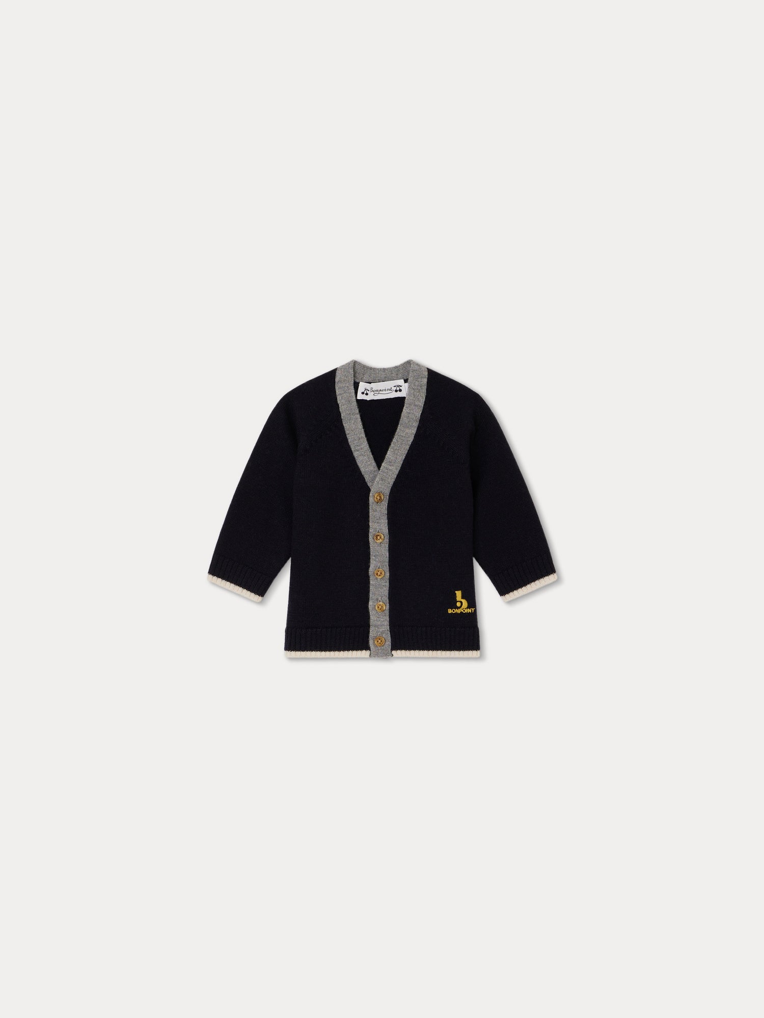 Baby Boys Navy Wool Cardigan