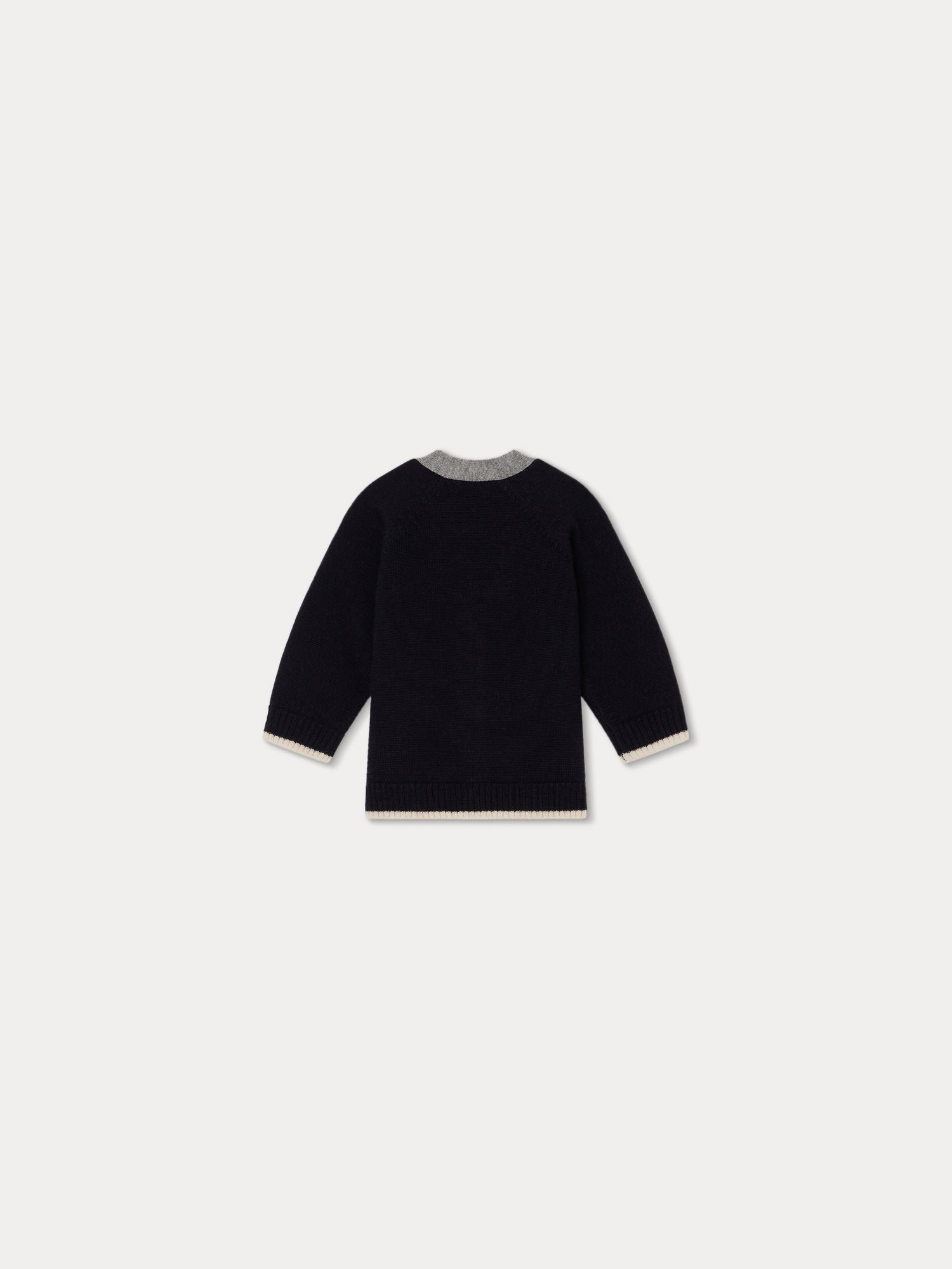 Baby Boys Navy Wool Cardigan