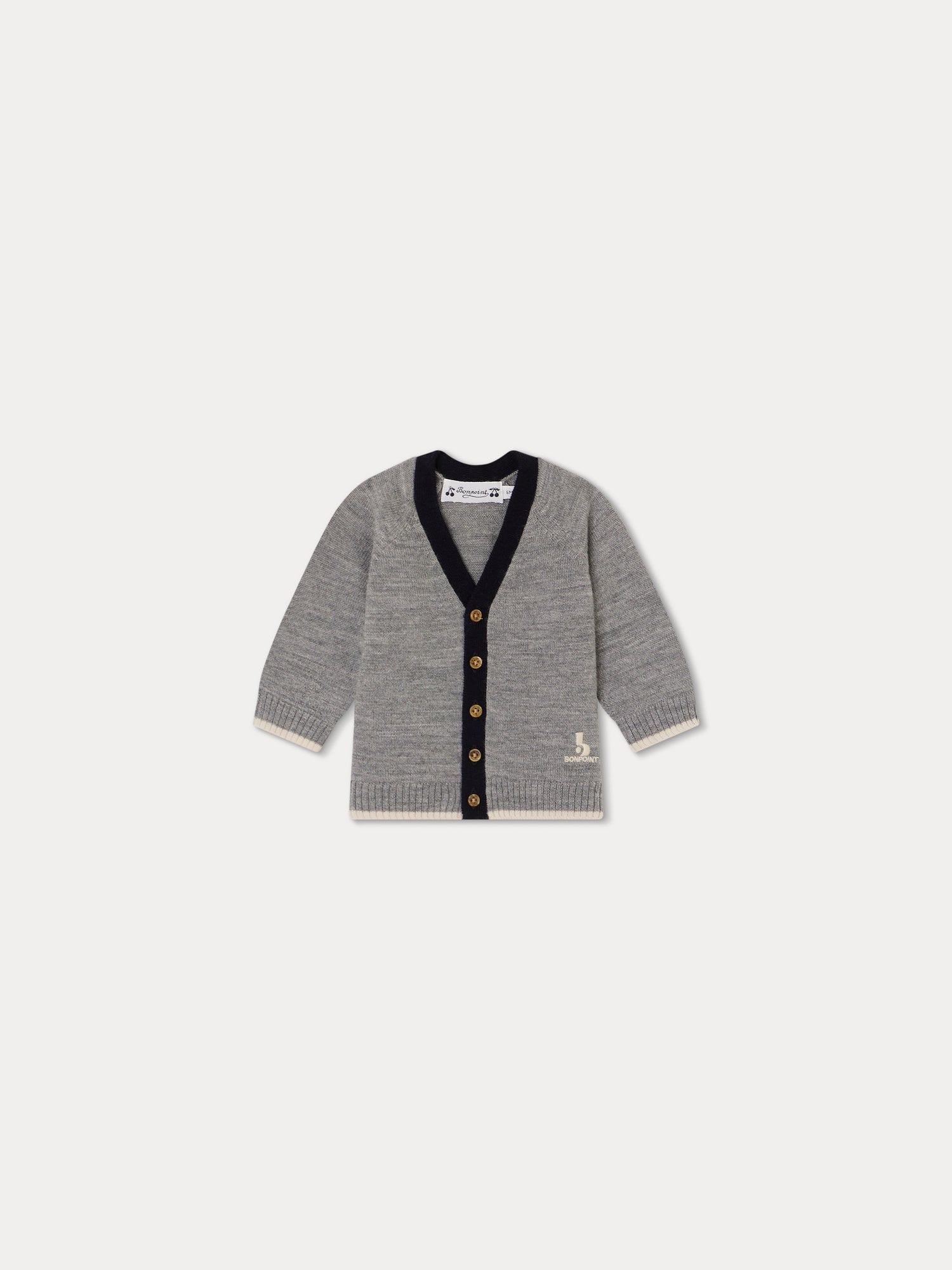 Baby Boys Grey Wool Cardigan