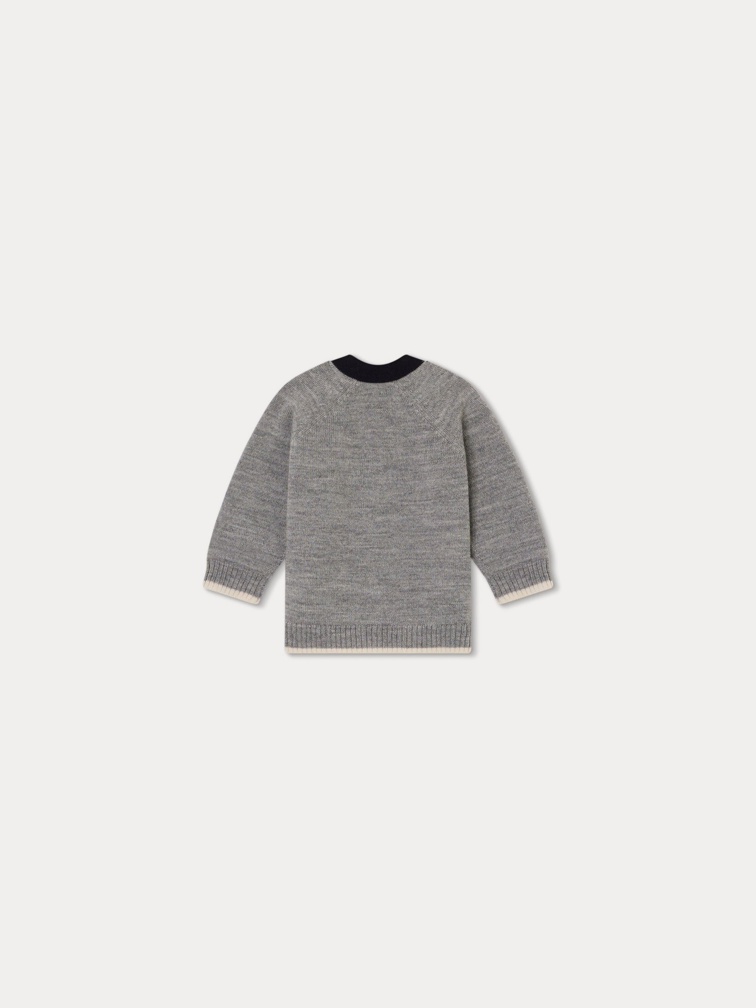 Baby Boys Grey Wool Cardigan