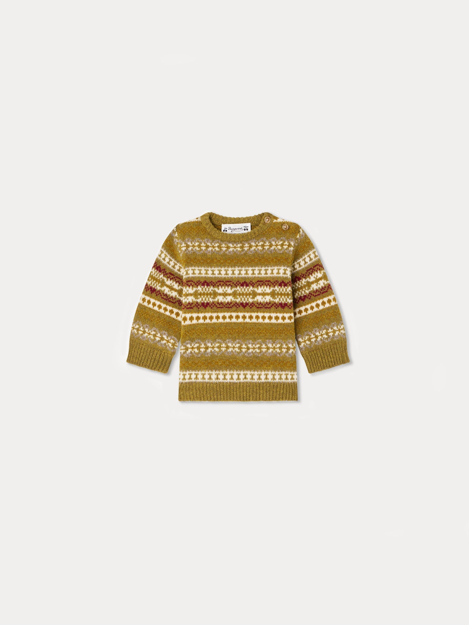 Baby Boys Khaki Wool Sweater