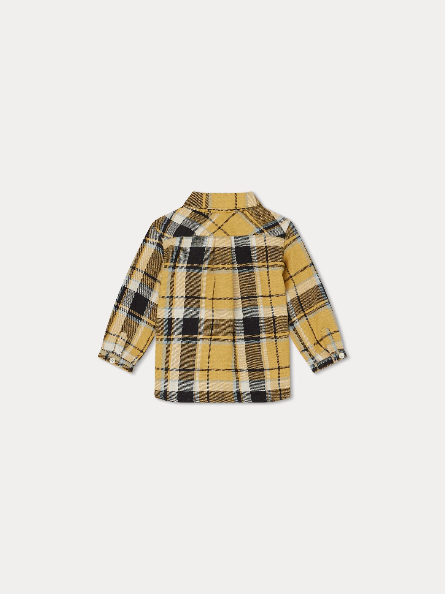 Baby Boys Yellow Check Cotton Shirt