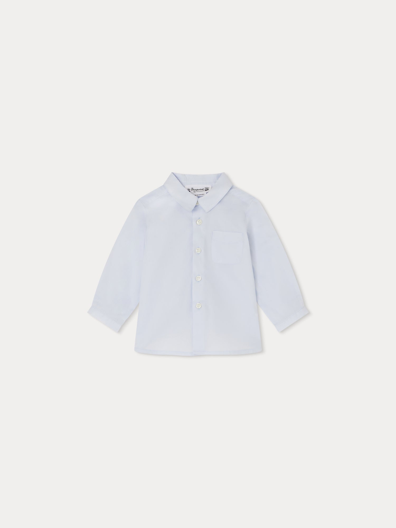 Baby Boys Sky Blue Cotton Shirt