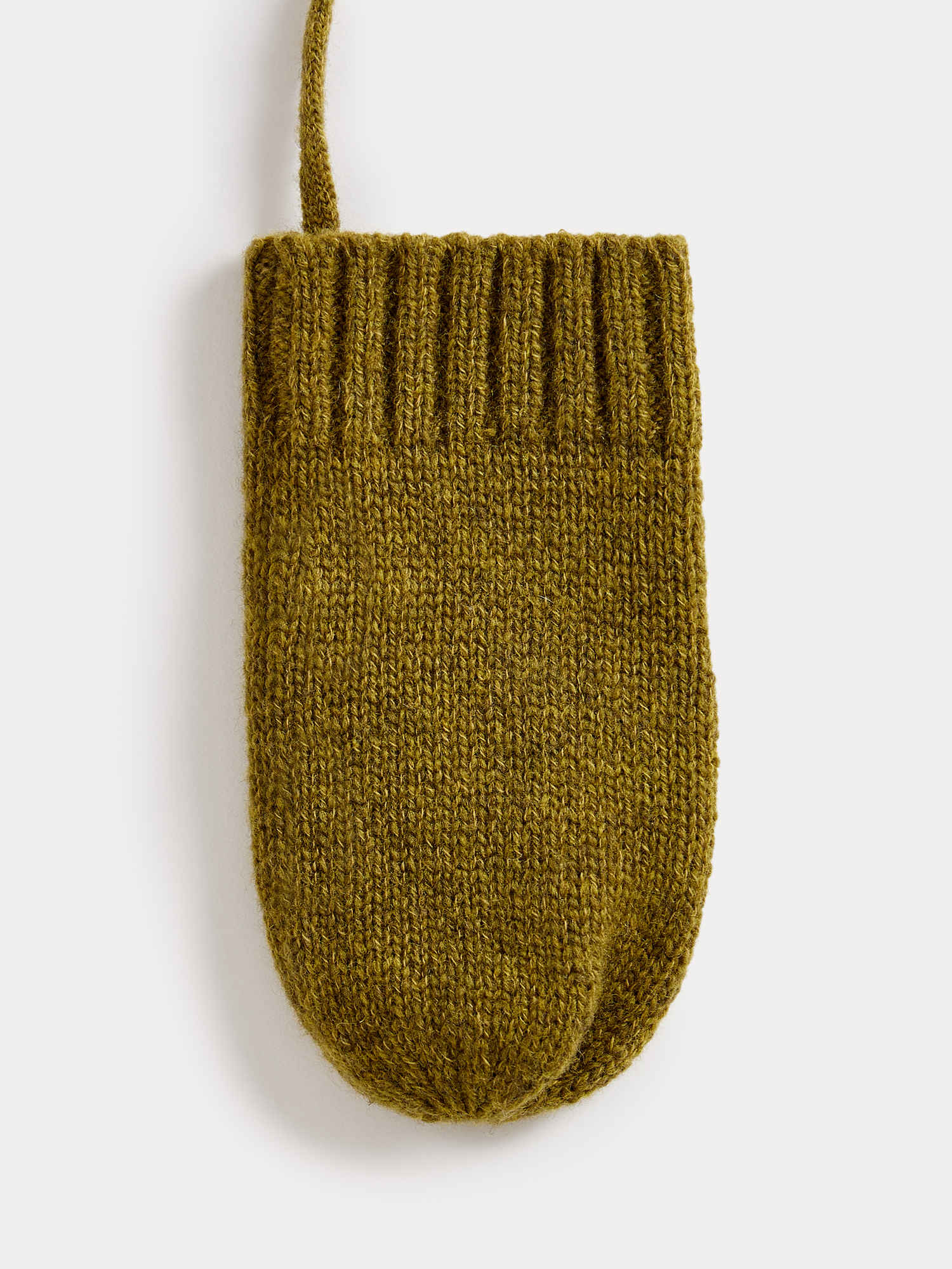 Baby Boys & Girls Khaki Wool Gloves